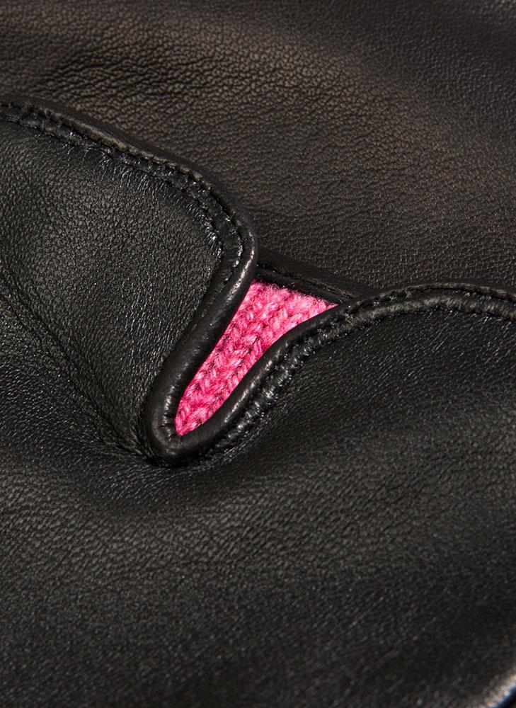 Women's Heritage Touchscreen Three-Point Cashmere-Lined Leather Gloves - Image 6