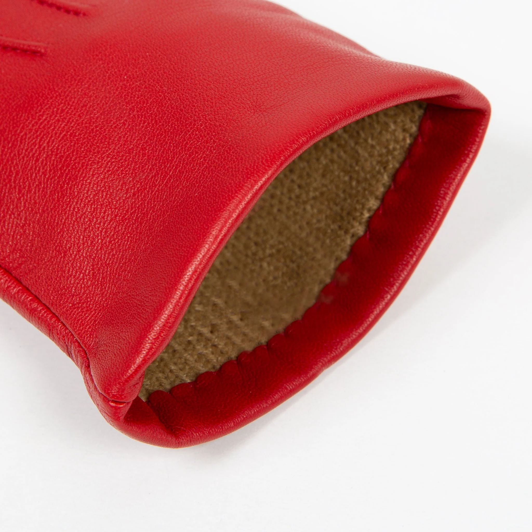 Women's Three-Point Lined Leather Gloves - Image 11