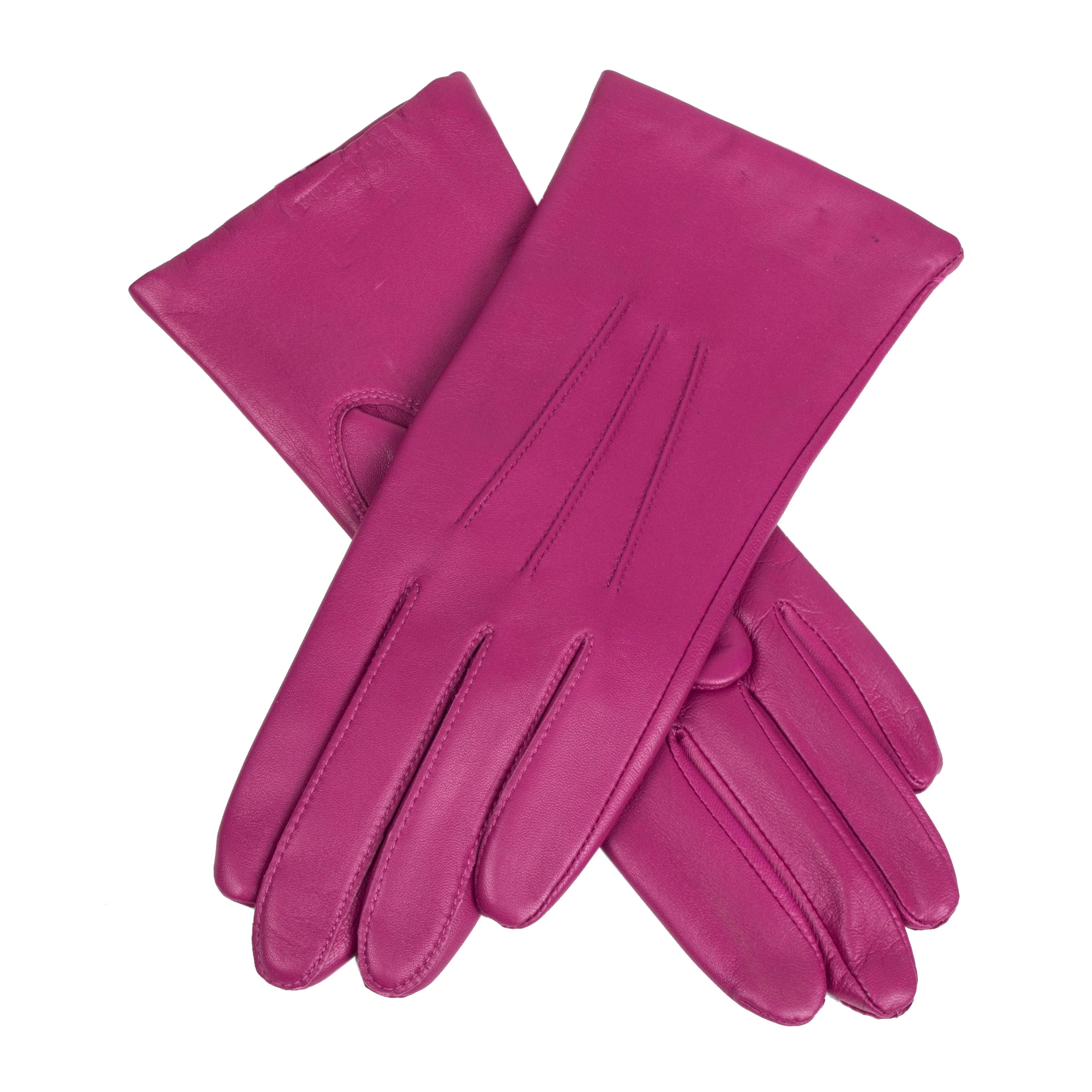 Women's Three-Point Lined Leather Gloves - Image 13
