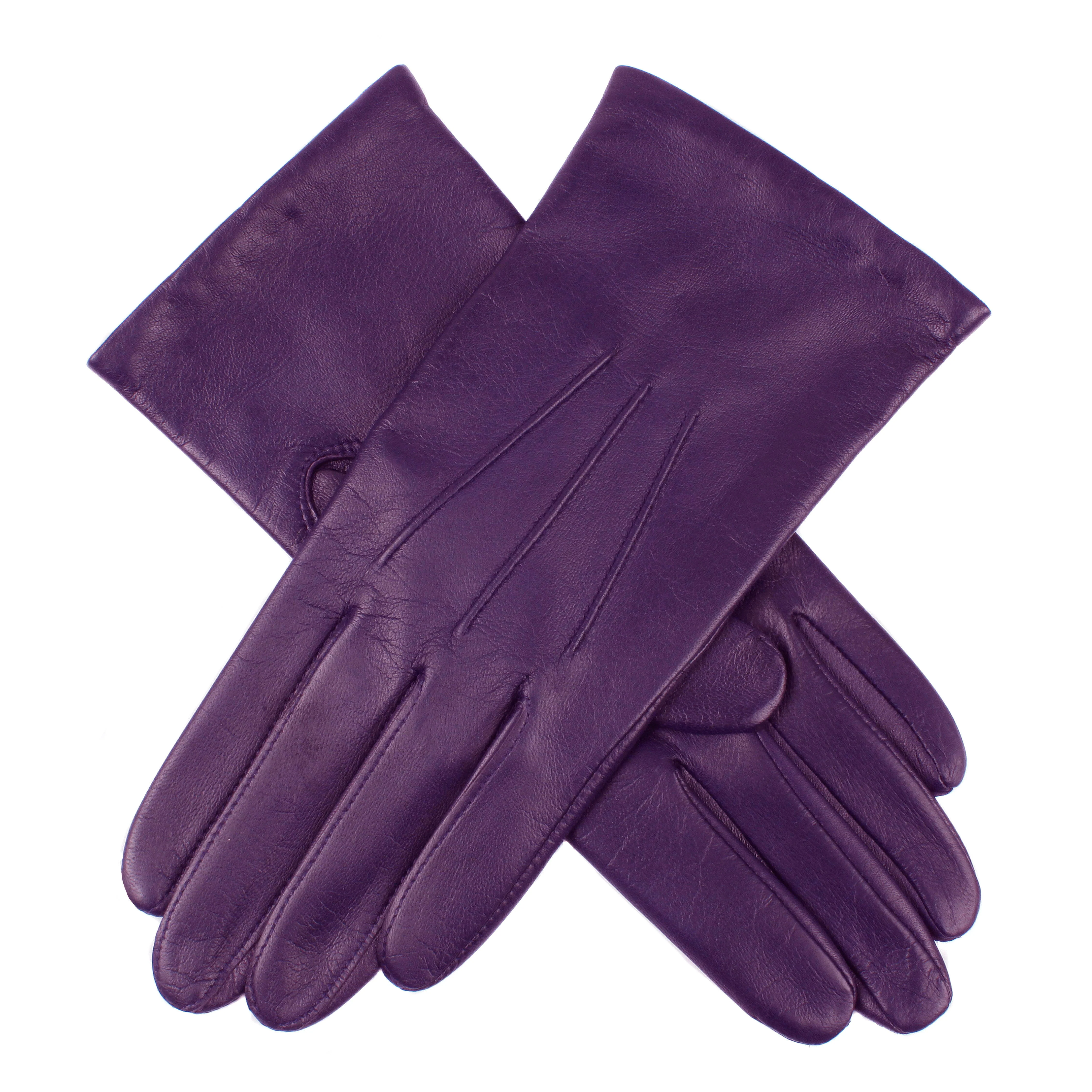 Women's Three-Point Lined Leather Gloves - Image 26