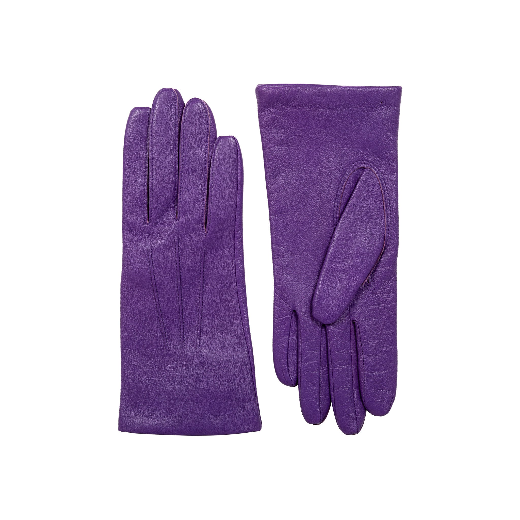 Women's Three-Point Lined Leather Gloves - Image 29