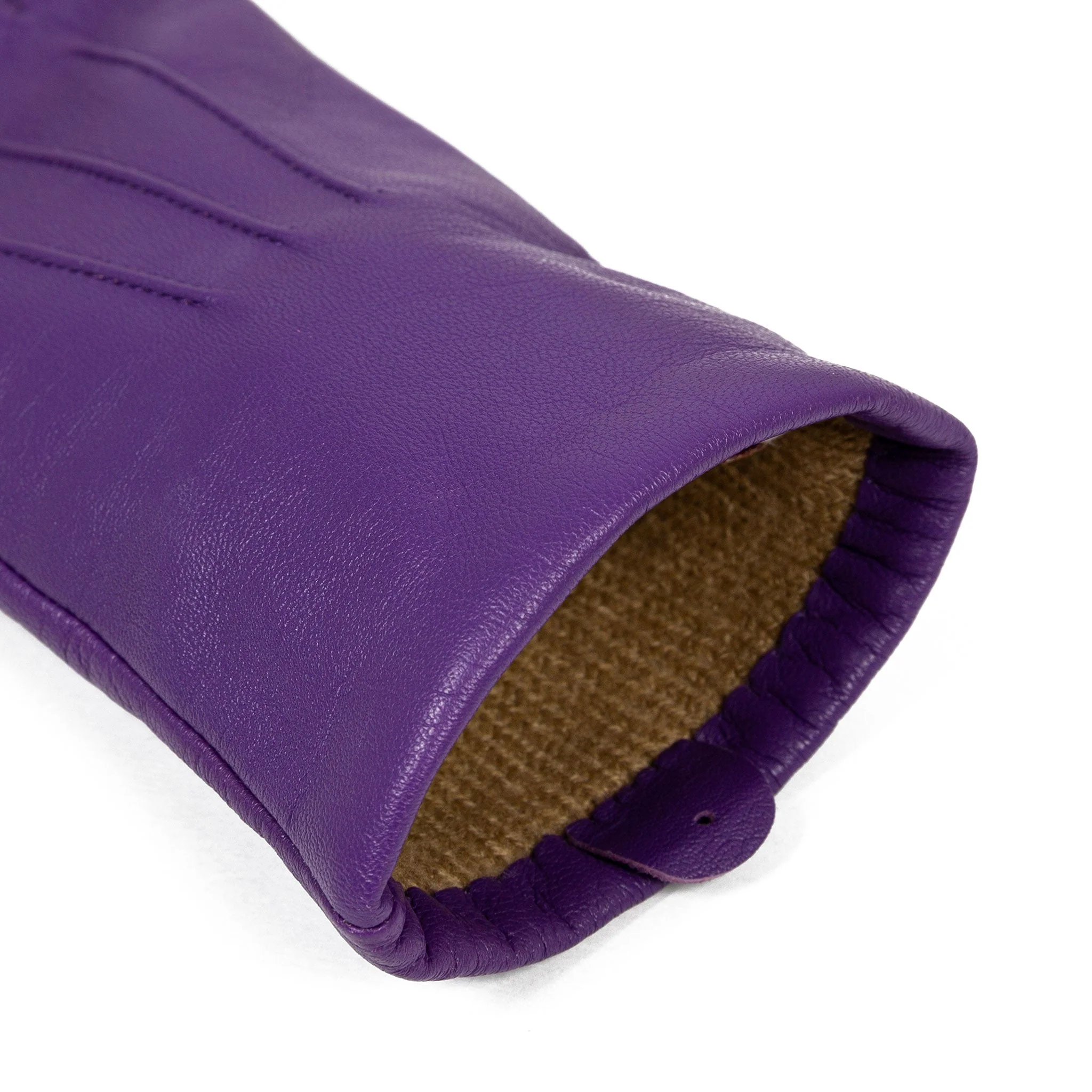 Women's Three-Point Lined Leather Gloves - Image 36