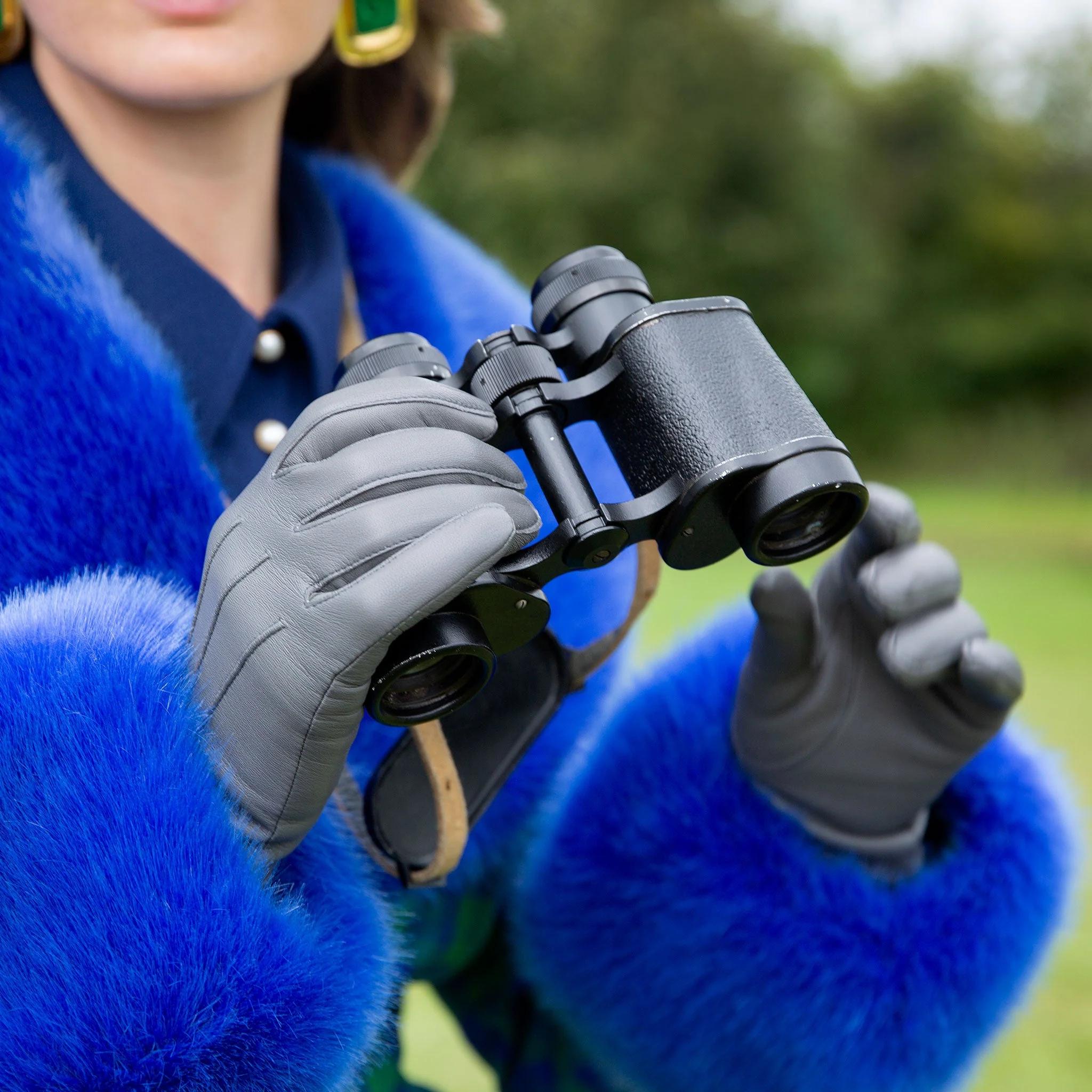 Women's Three-Point Lined Leather Gloves - Image 40