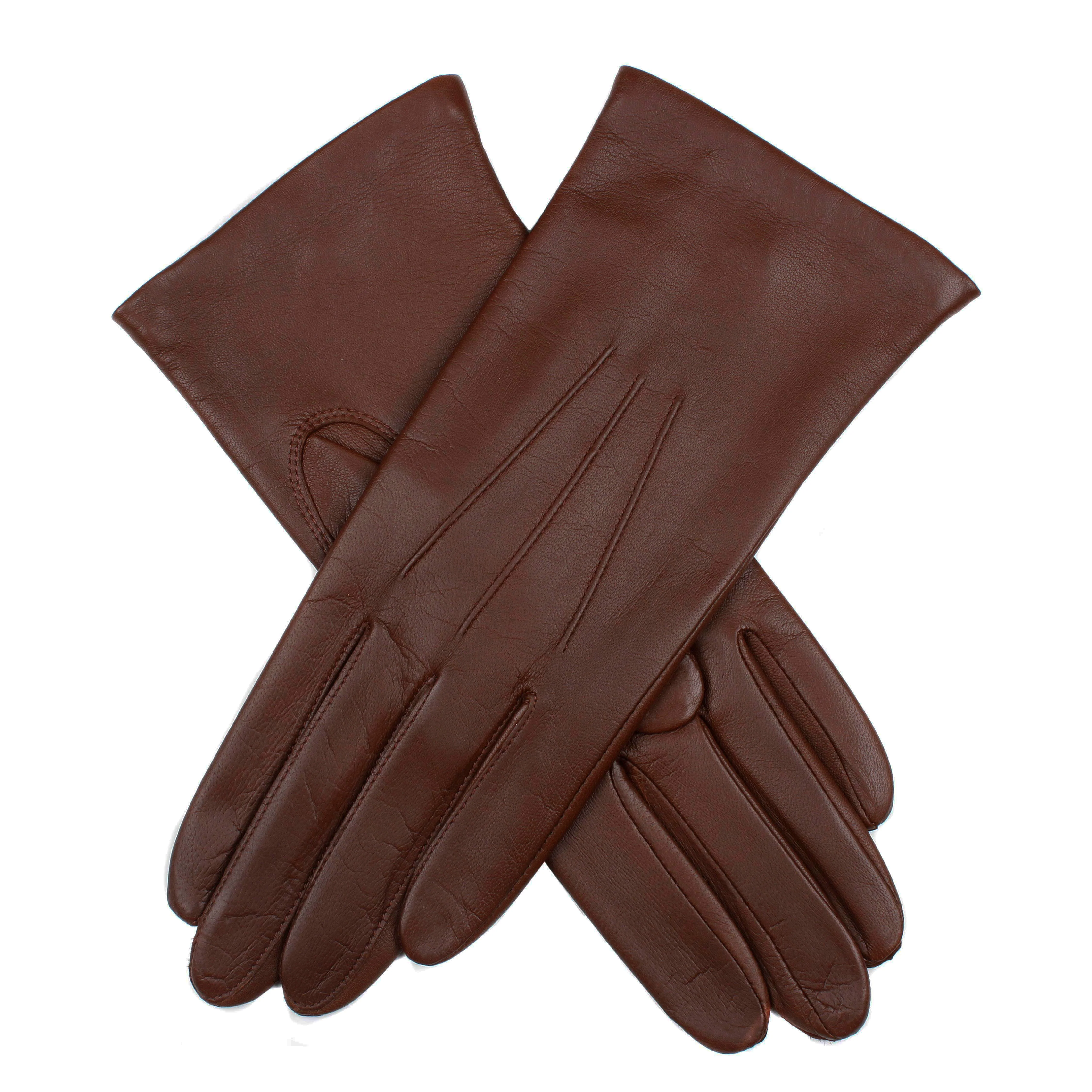 Women's Three-Point Lined Leather Gloves - Image 62