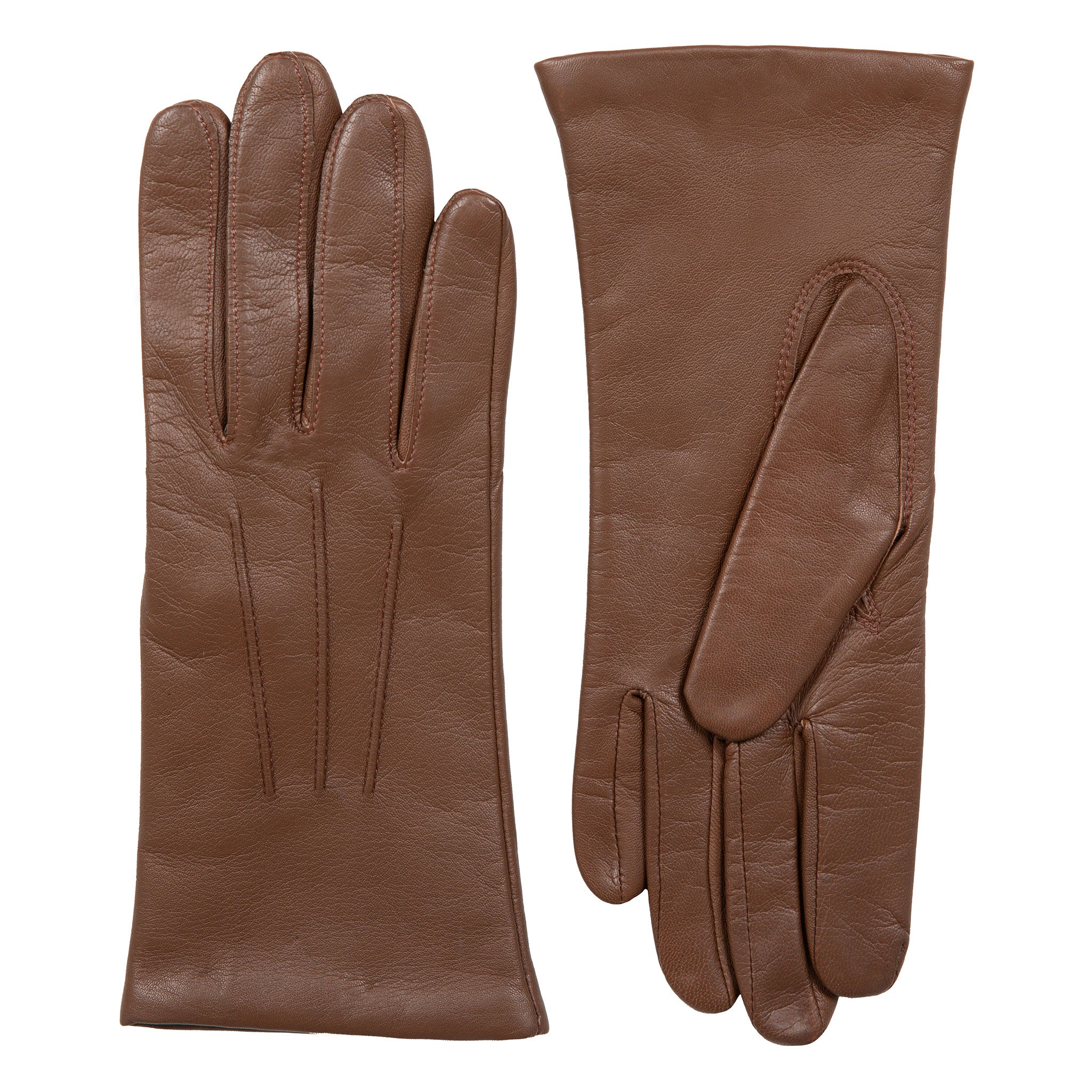 Women's Three-Point Lined Leather Gloves - Image 65