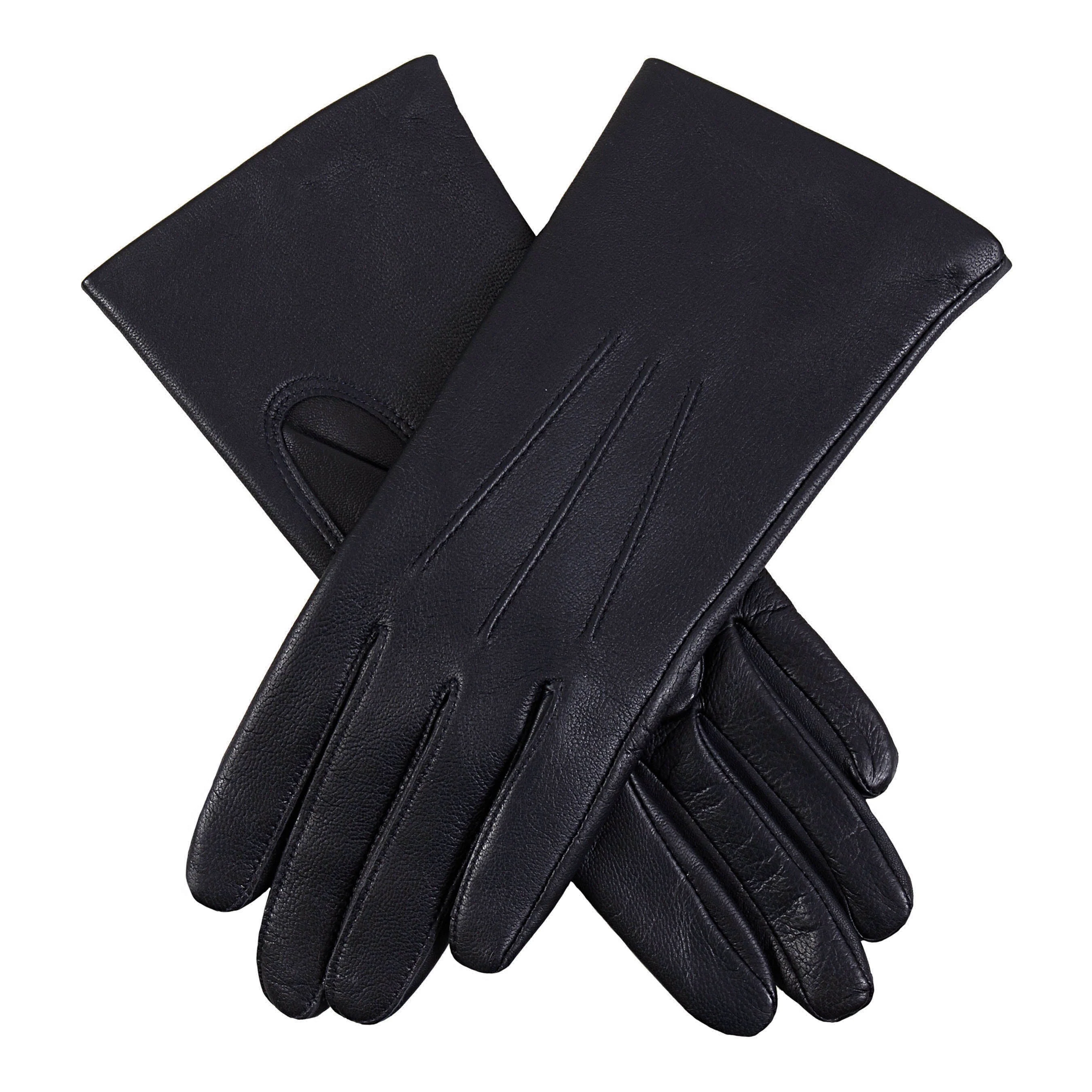 Women's Three-Point Lined Leather Gloves - Image 86