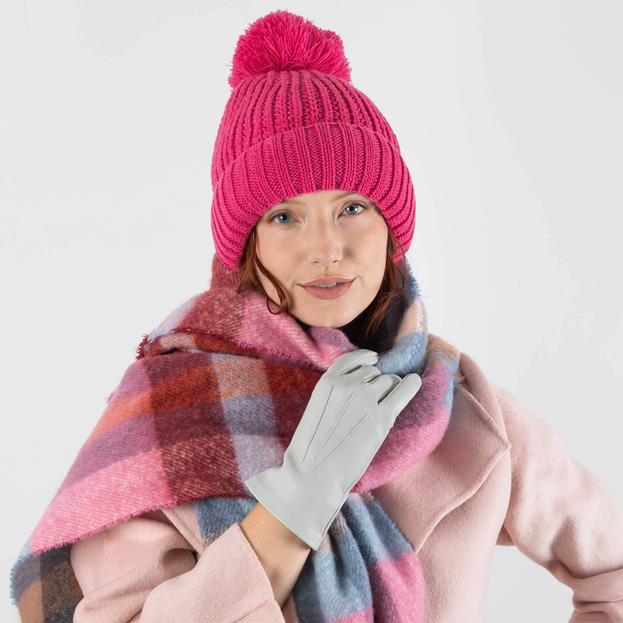 Women's Three-Point Leather Gloves - Image 4