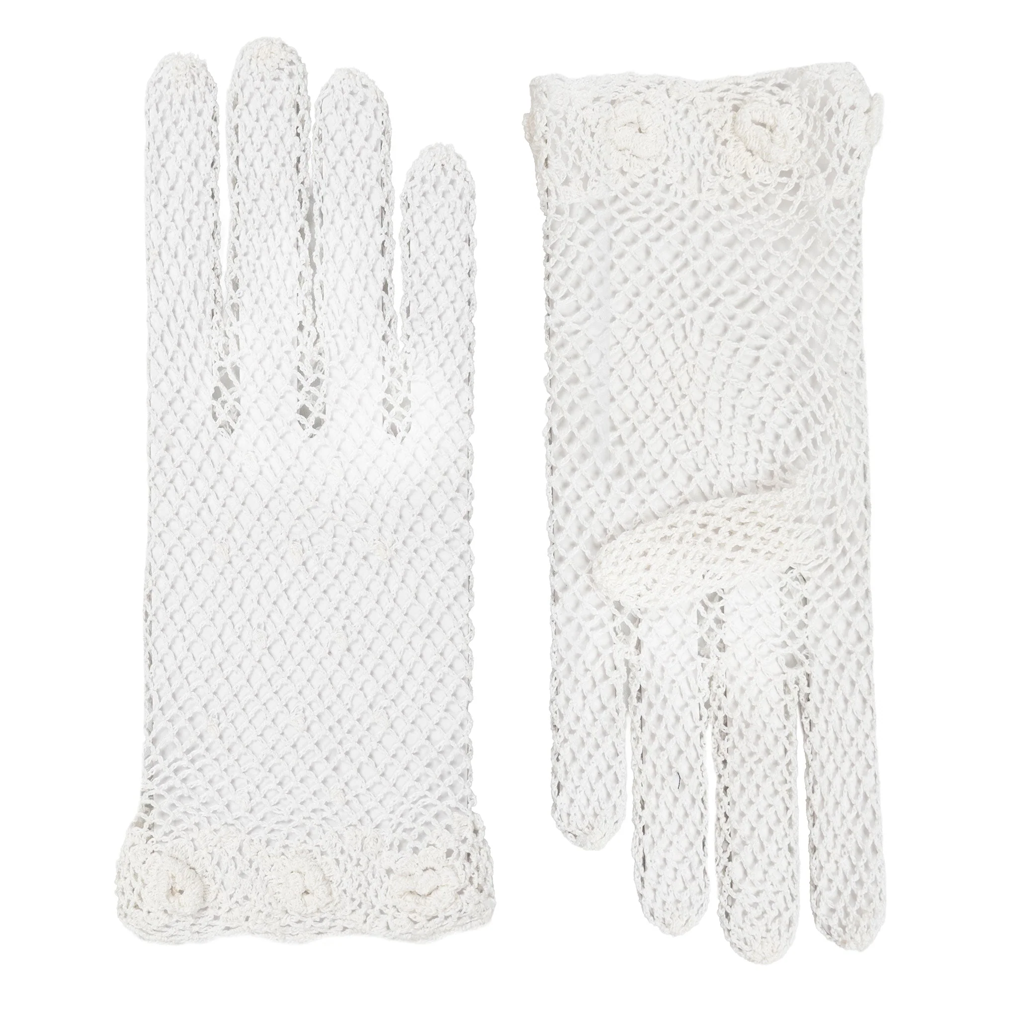 Women's Cotton Crochet Gloves - Image 30
