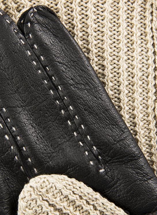 Women's Handsewn Crochet-Back Imitation Peccary Leather Driving Gloves - Image 18