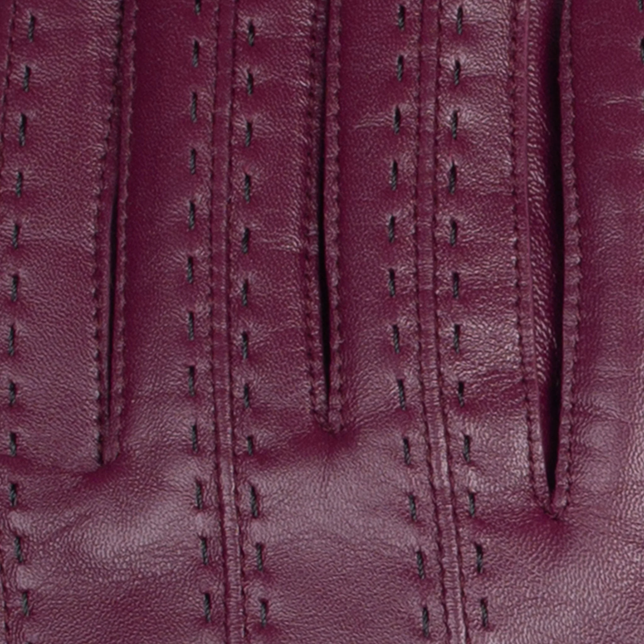 Women's Faux Fur-Lined Leather Gloves with Stitch Detail and Faux Fur Cuffs - Image 9