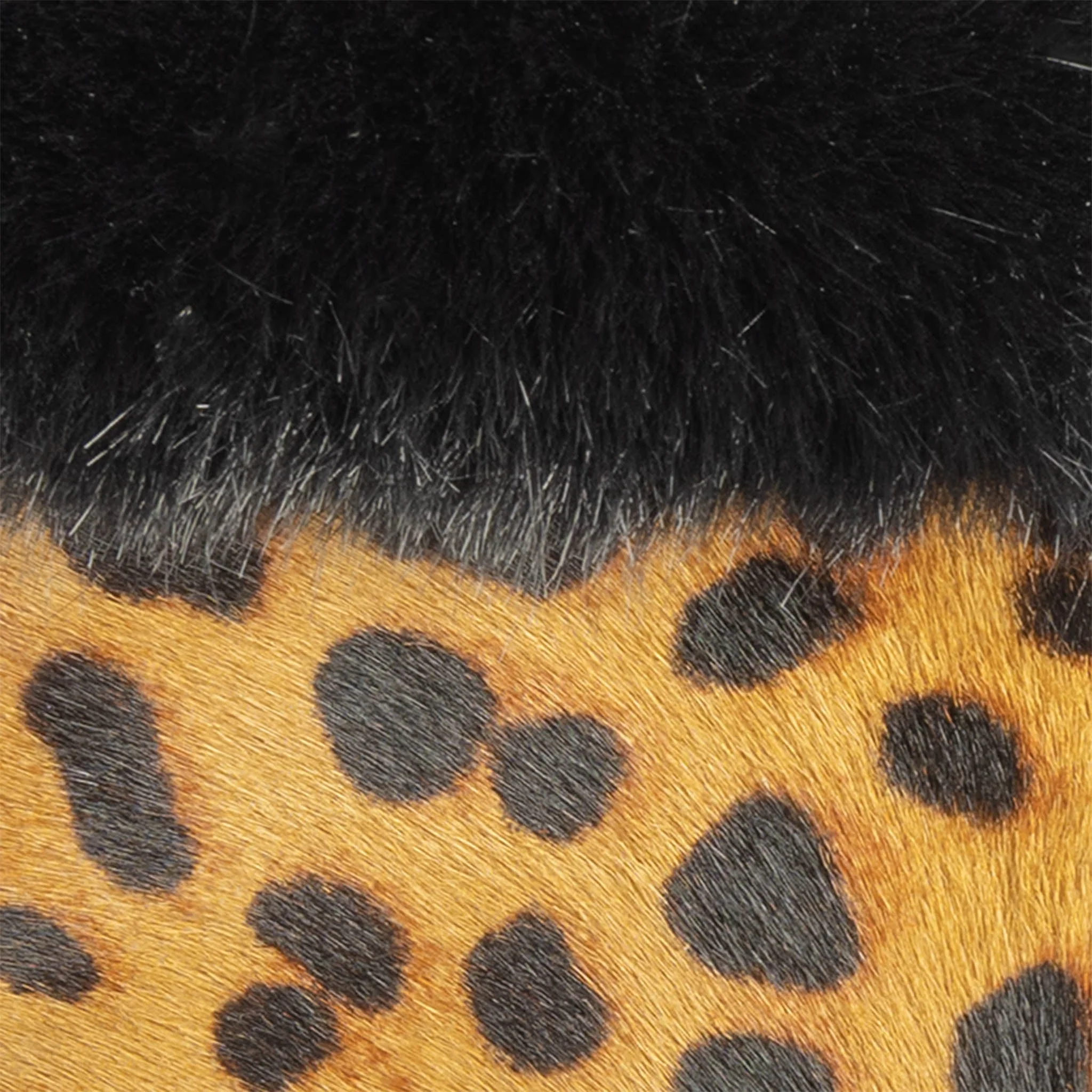Women's Fingerless Faux Fur-Lined Suede and Ponyskin Leopard Print Mittens with Faux Fur Trim - Image 10