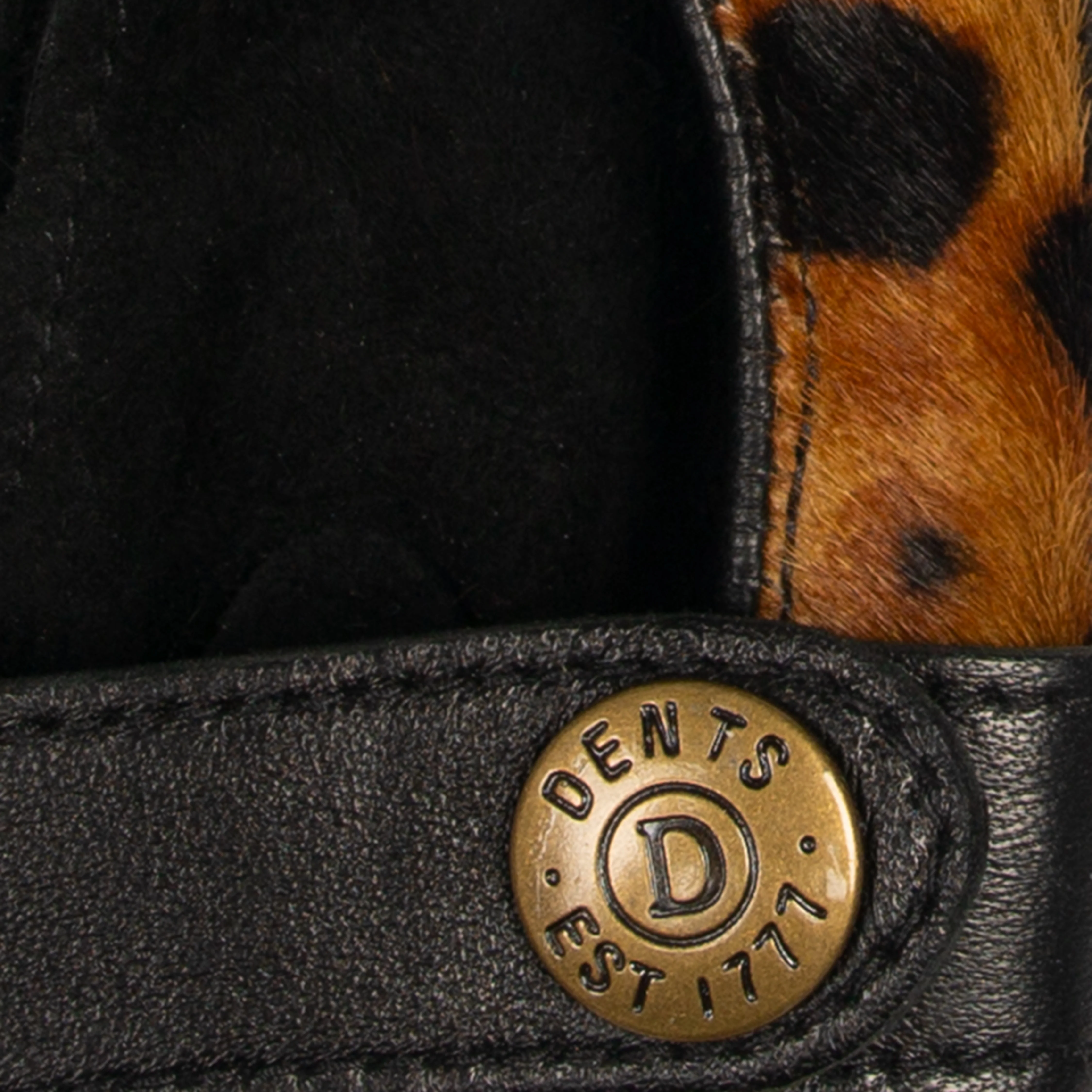 Women's Fingerless Leather Driving Gloves with Ponyskin Leopard Print Design - Image 10