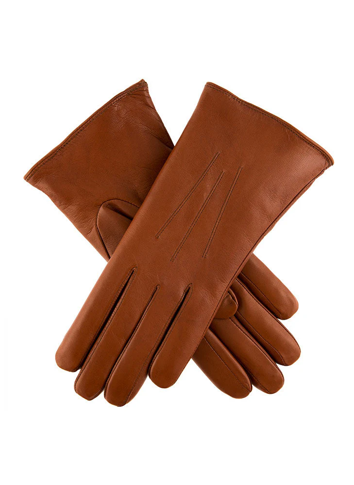 Women's Heritage Three-Point Fur-Lined Leather Gloves - Image 4
