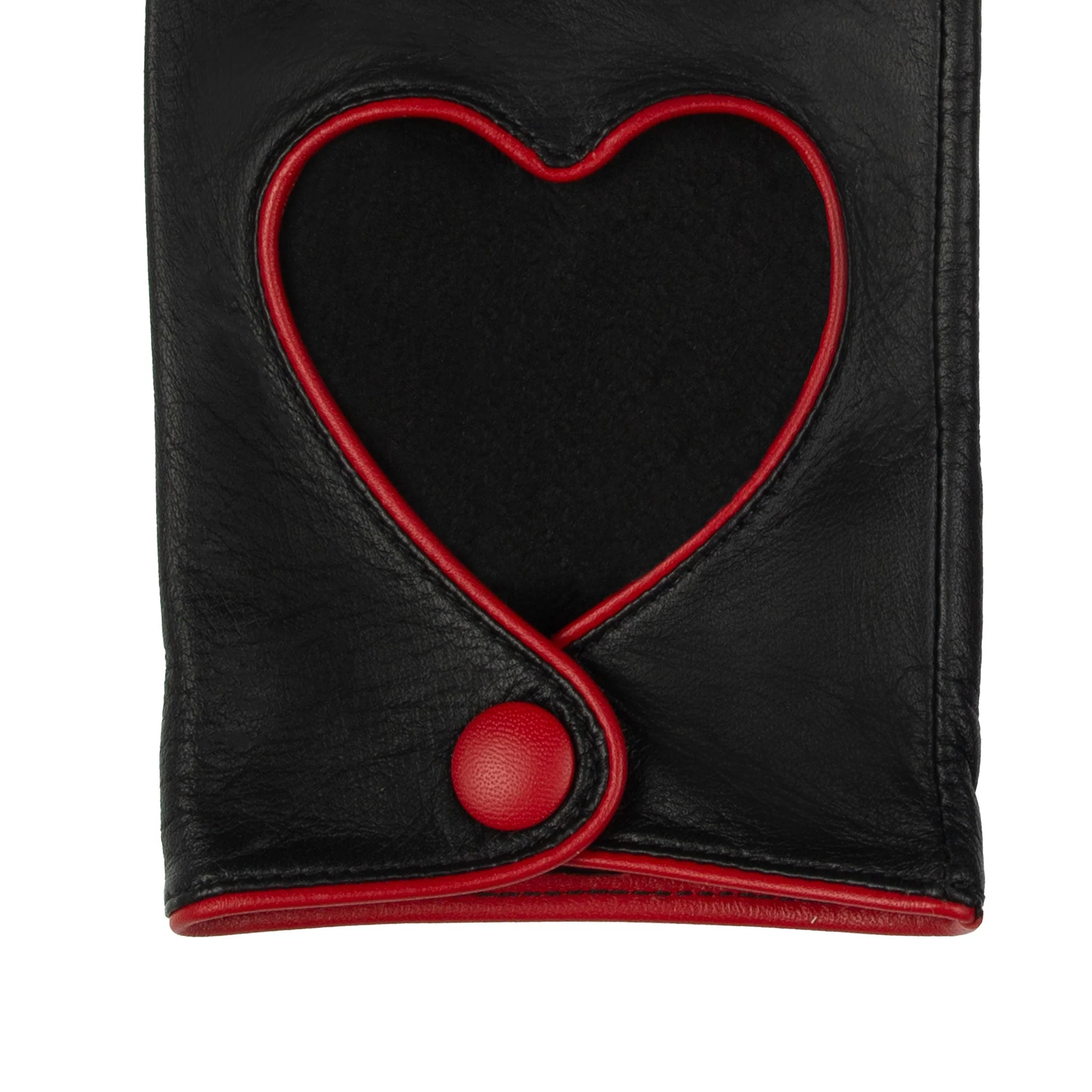 Women's Leather Driving Gloves with Heart Cut-out - Image 15