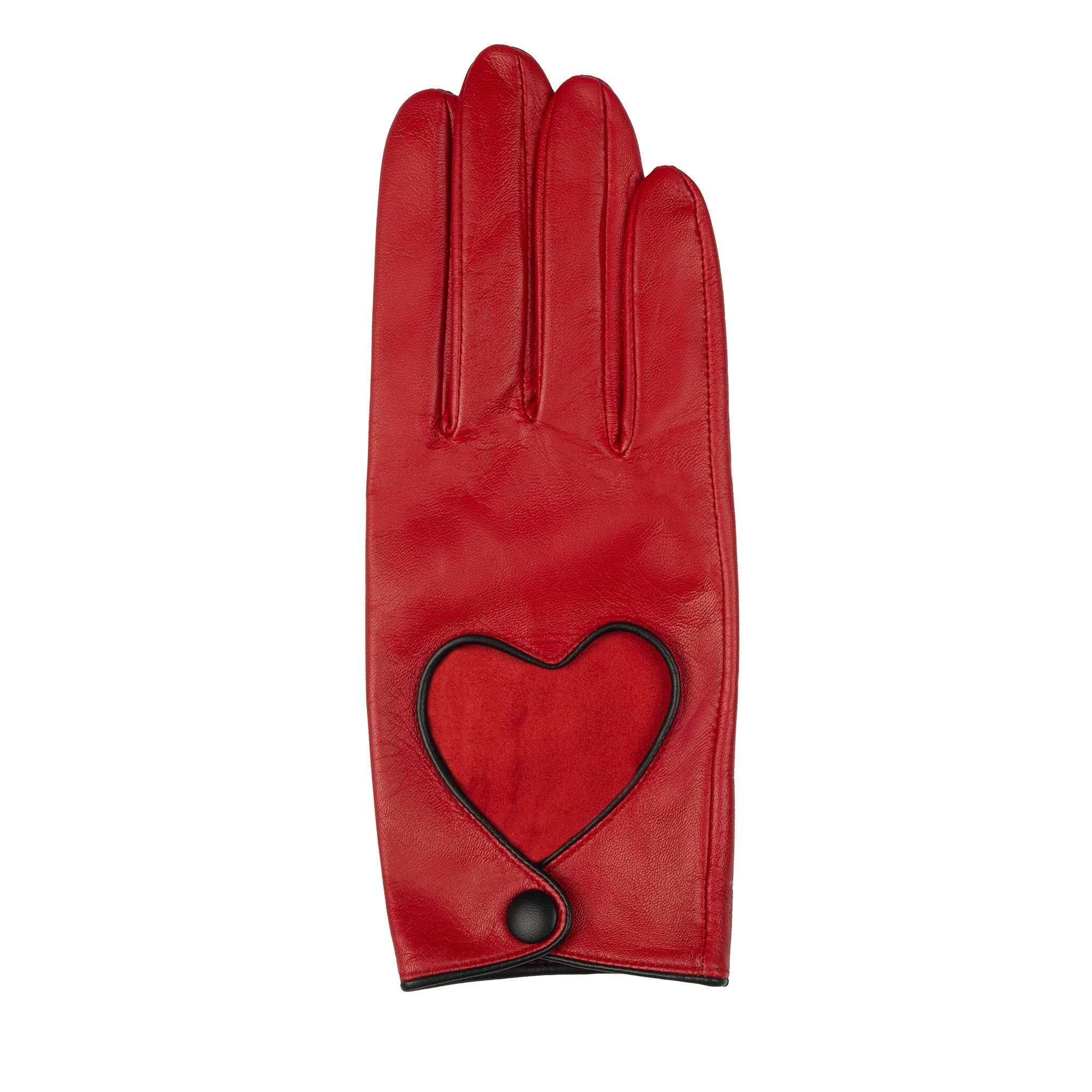 Women's Leather Driving Gloves with Heart Cut-out - Image 5