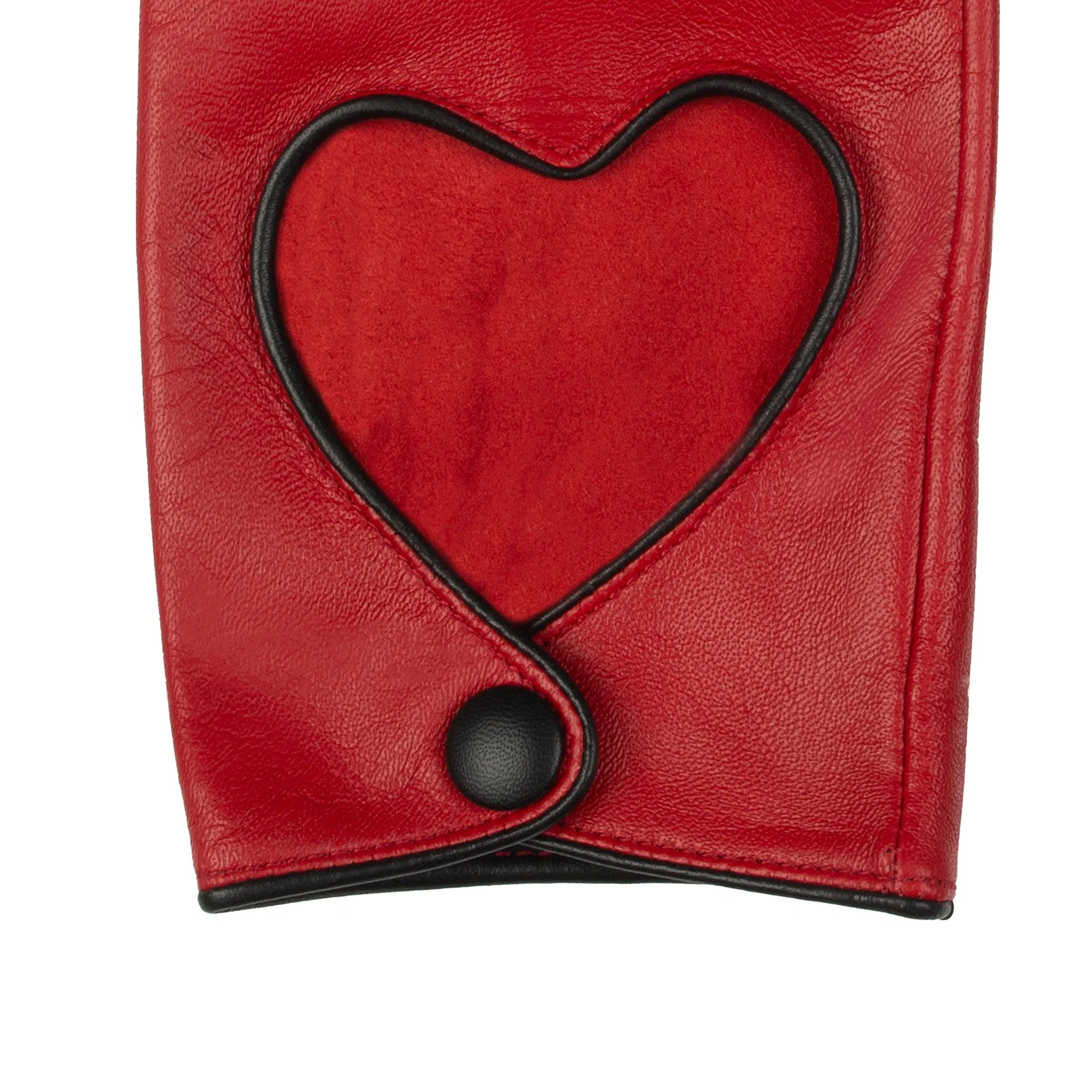 Women's Leather Driving Gloves with Heart Cut-out - Image 6