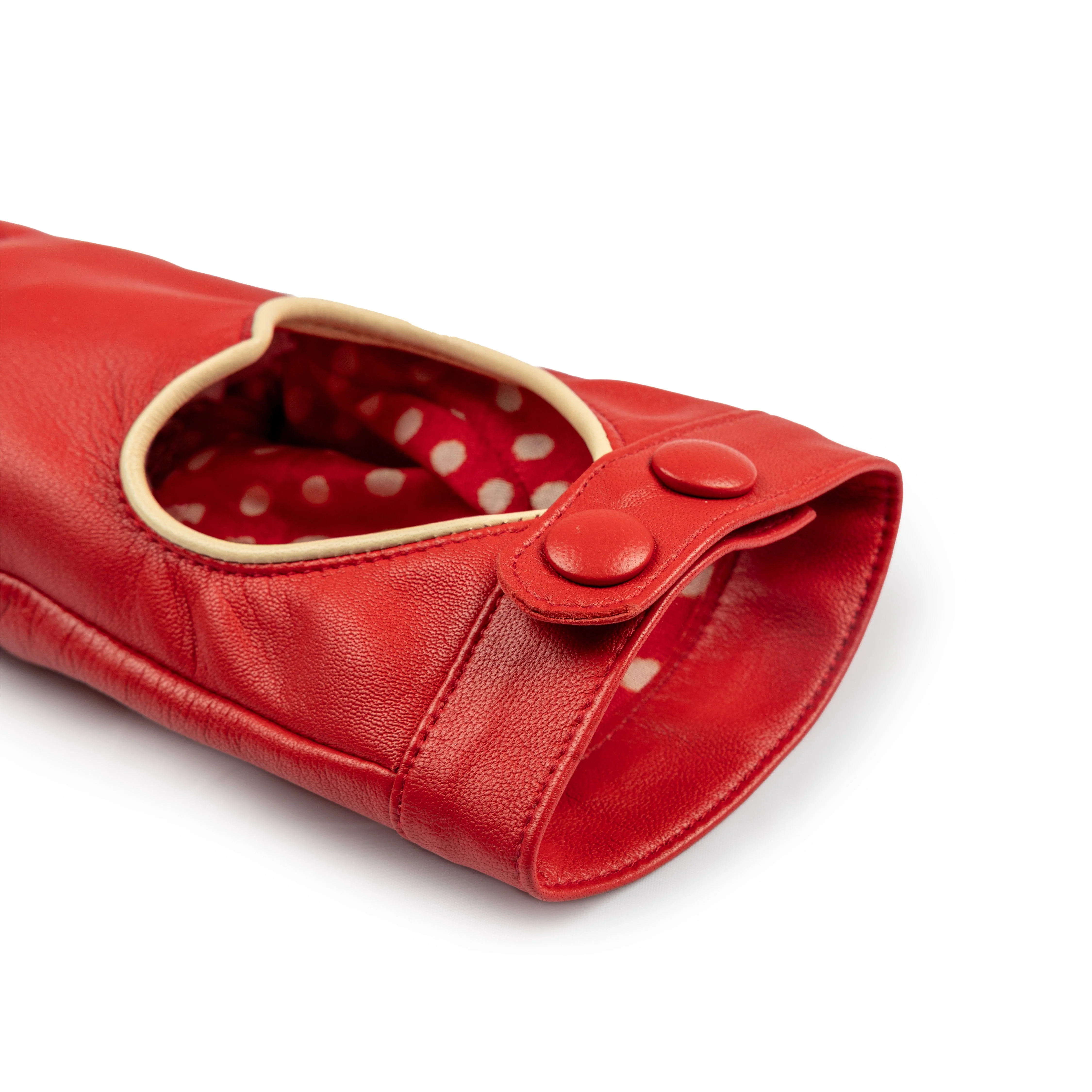 Women's Silk-Lined Leather Driving Gloves with Heart Cut-Out - Image 20