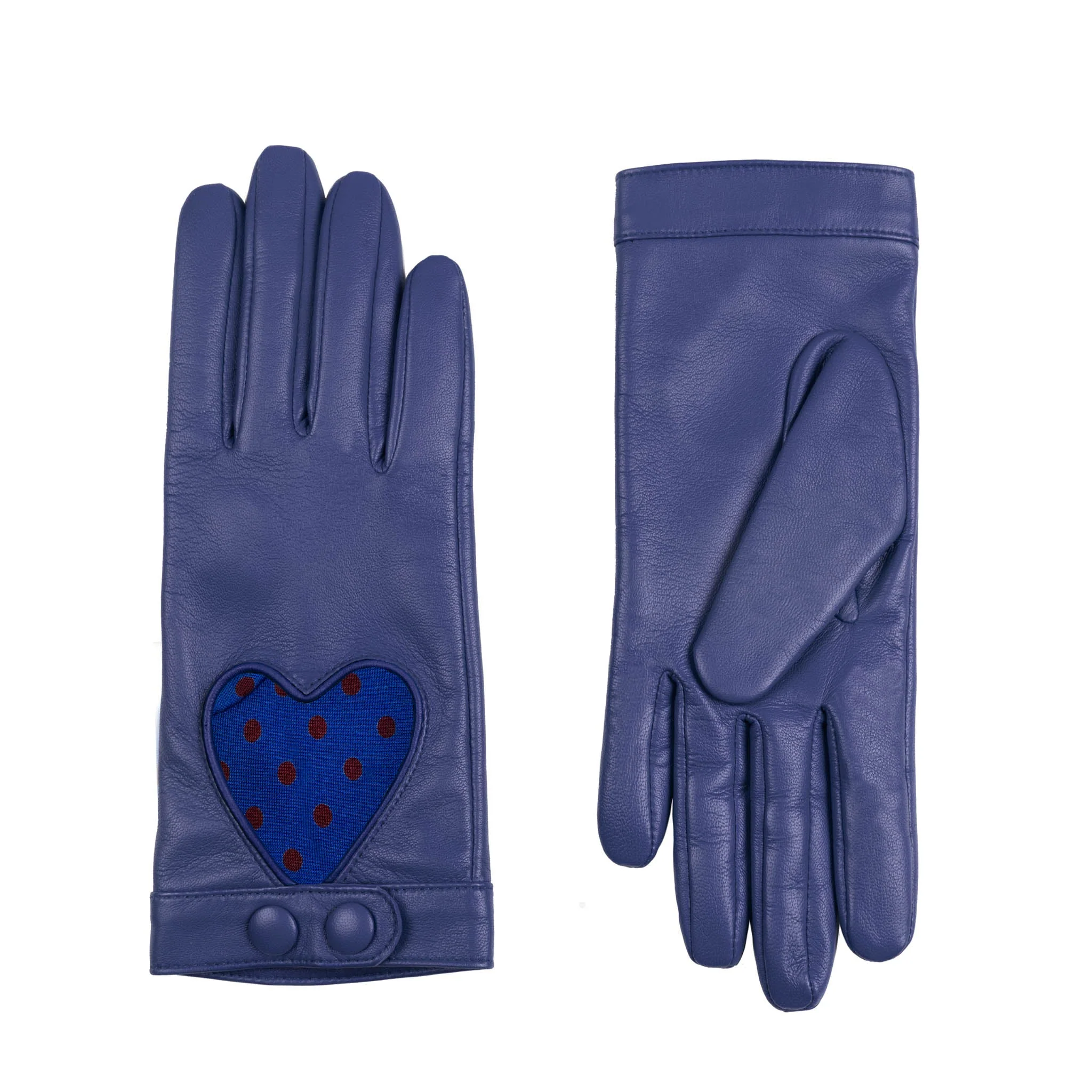 Women's Silk-Lined Leather Driving Gloves with Heart Cut-Out - Image 4