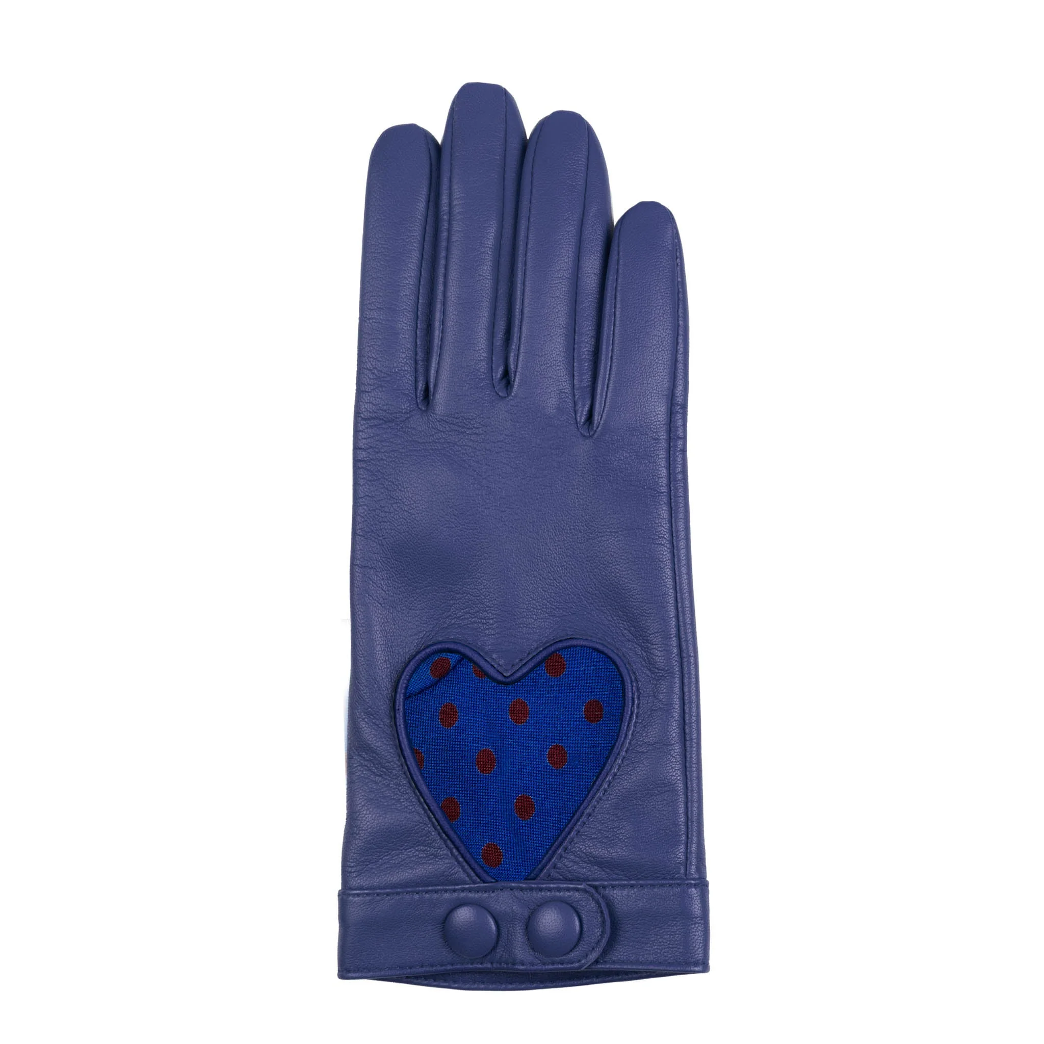 Women's Silk-Lined Leather Driving Gloves with Heart Cut-Out - Image 5