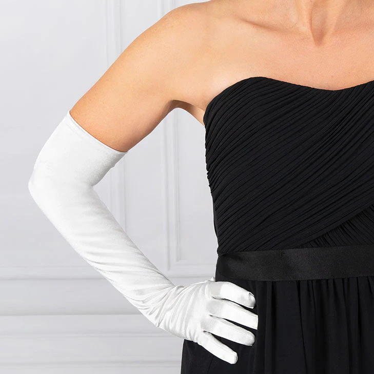 Women's Long Opera Satin Gloves - Image 110