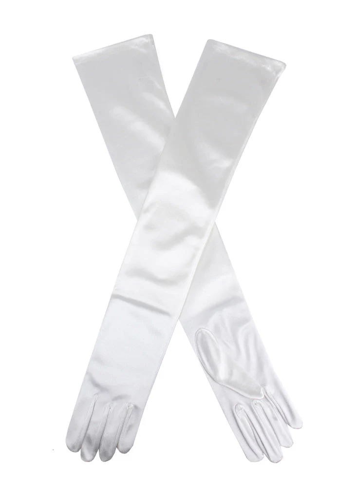 Women's Long Opera Satin Gloves - Image 13