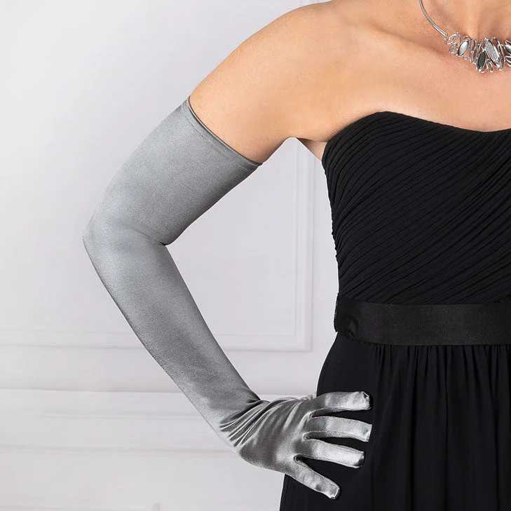 Women's Long Opera Satin Gloves - Image 143