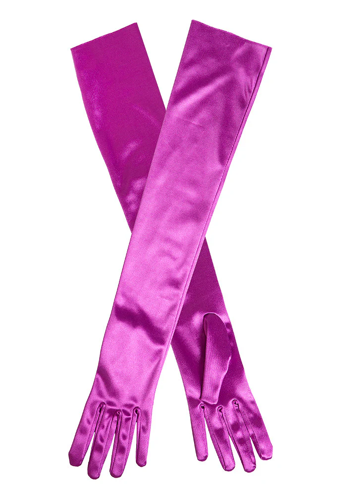 Women's Long Opera Satin Gloves - Image 164