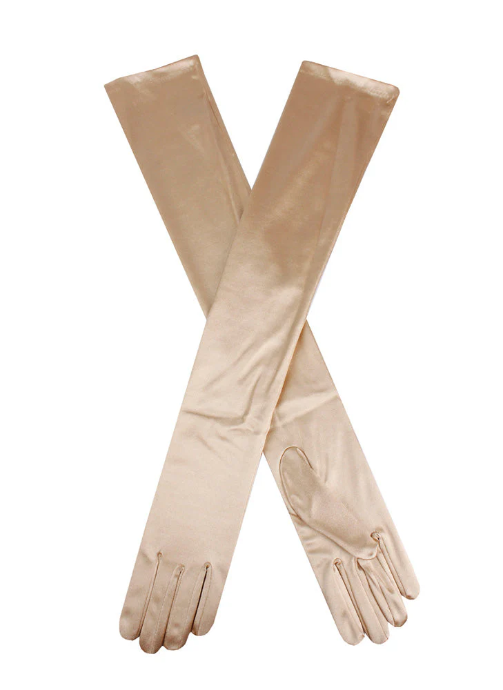 Women's Long Opera Satin Gloves - Image 175