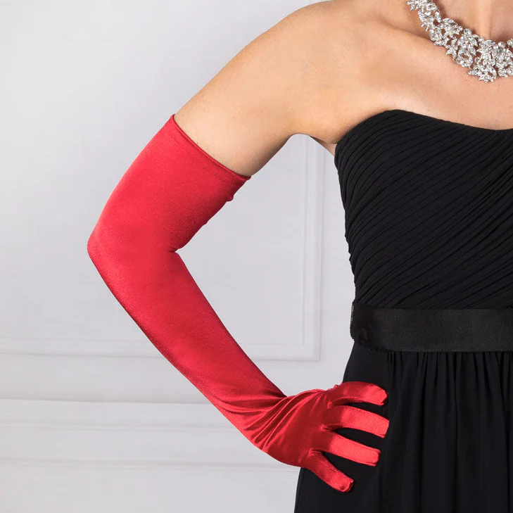 Women's Long Opera Satin Gloves - Image 187