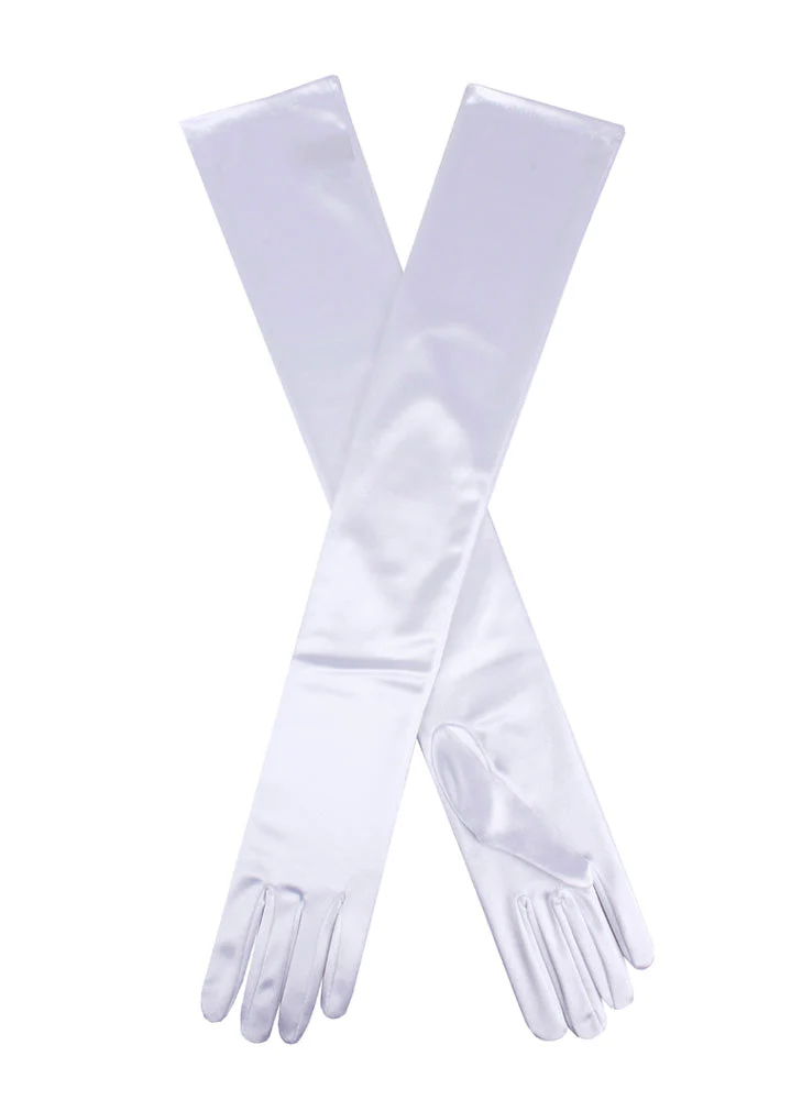 Women's Long Opera Satin Gloves - Image 38