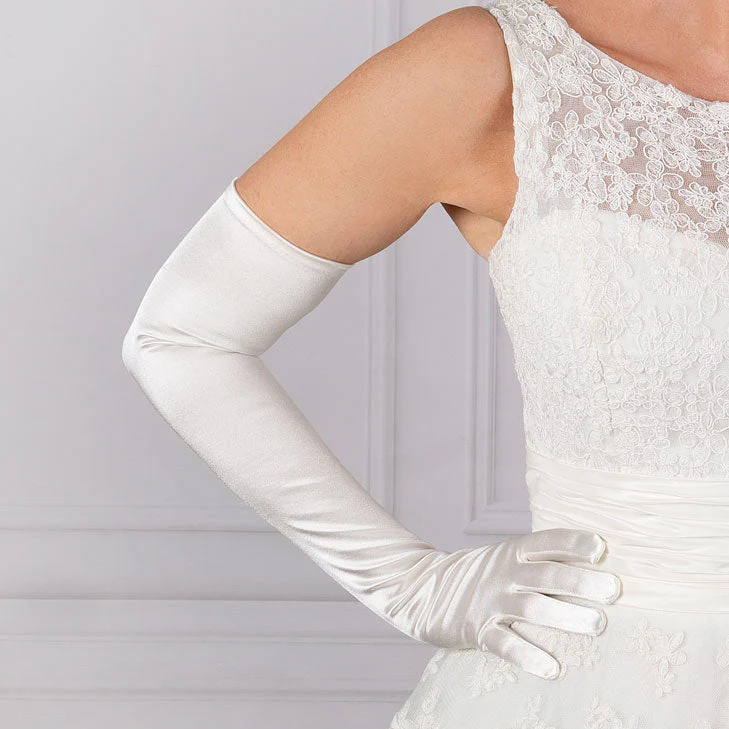 Women's Long Opera Satin Gloves - Image 39