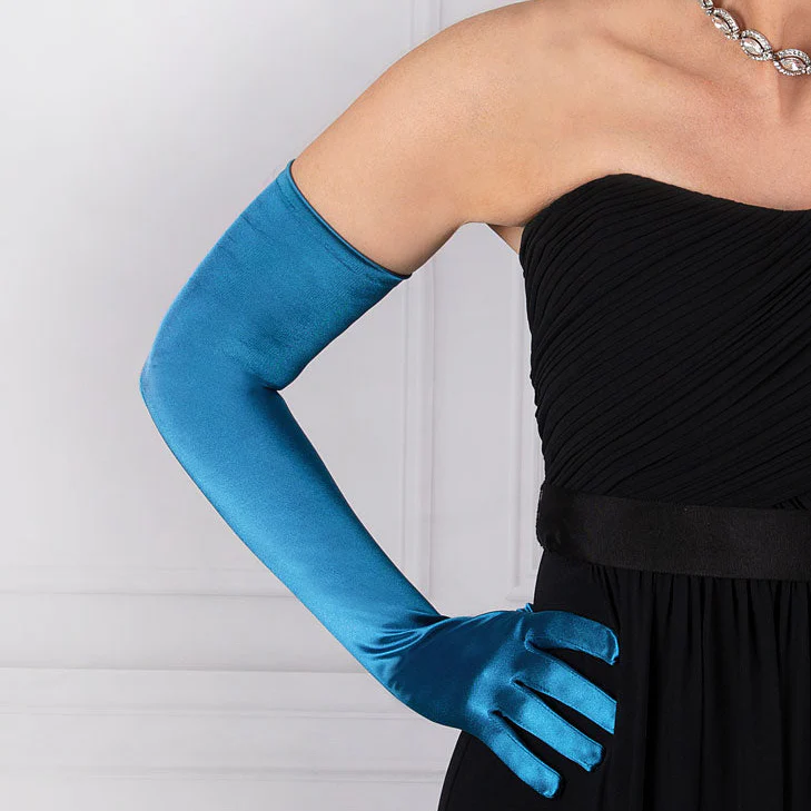 Women's Long Opera Satin Gloves - Image 51