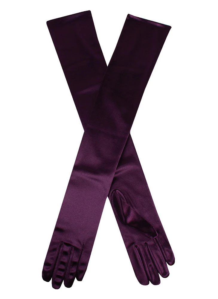 Women's Long Opera Satin Gloves - Image 61