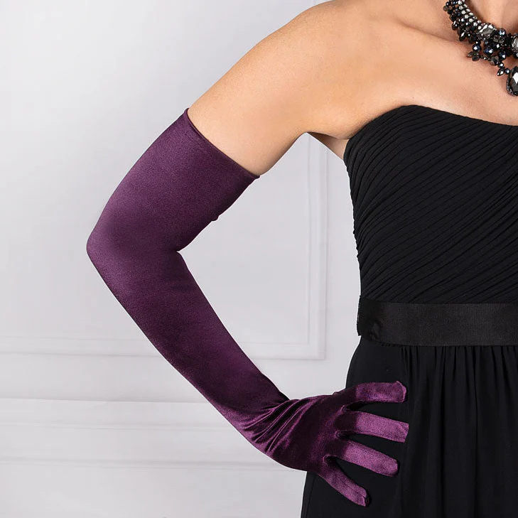 Women's Long Opera Satin Gloves - Image 64
