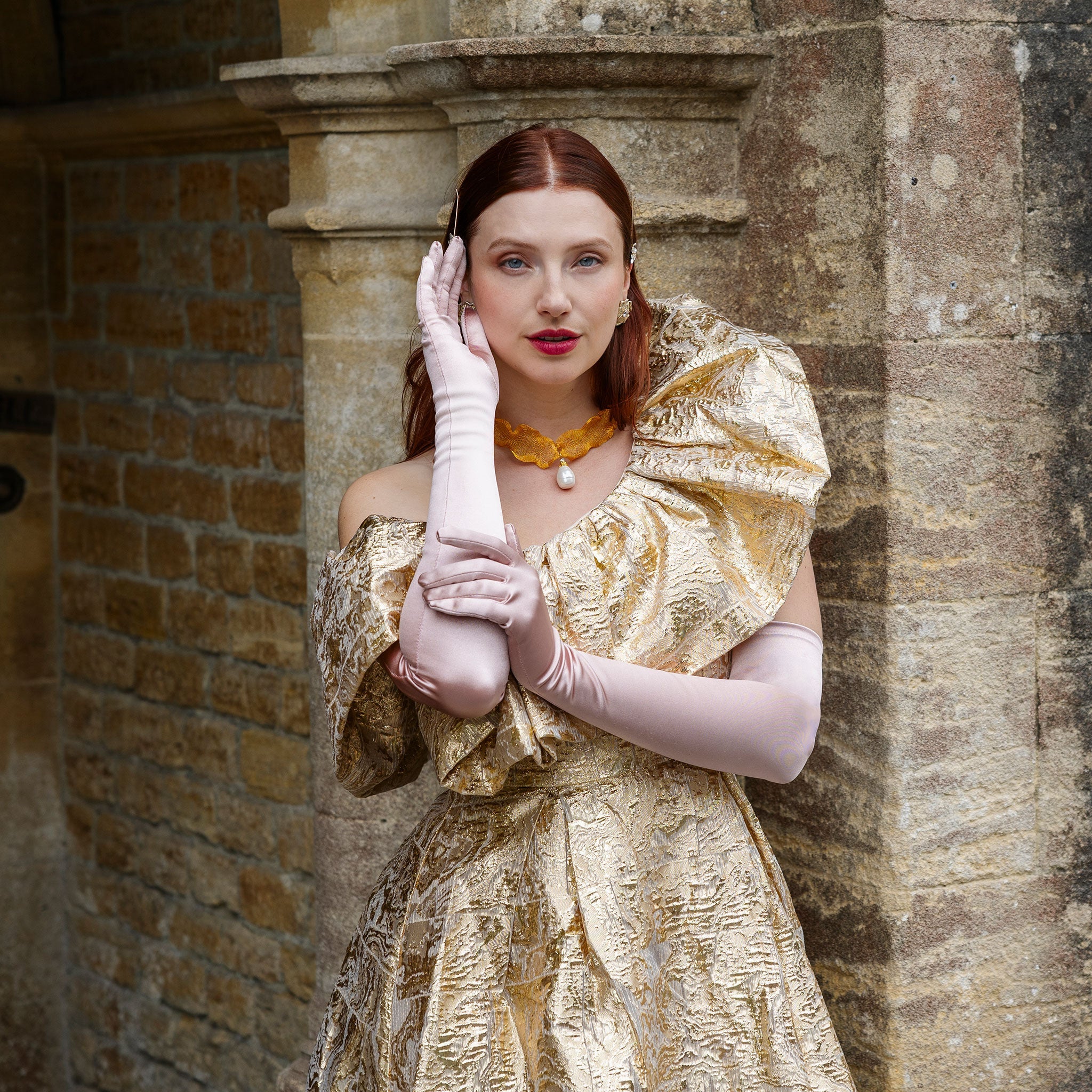Women's Long Opera Satin Gloves - Image 86