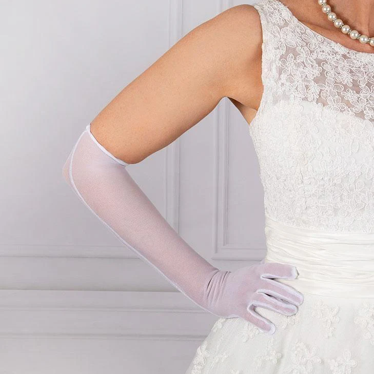 Women's Long Above-Elbow Tulle Gloves - Image 4