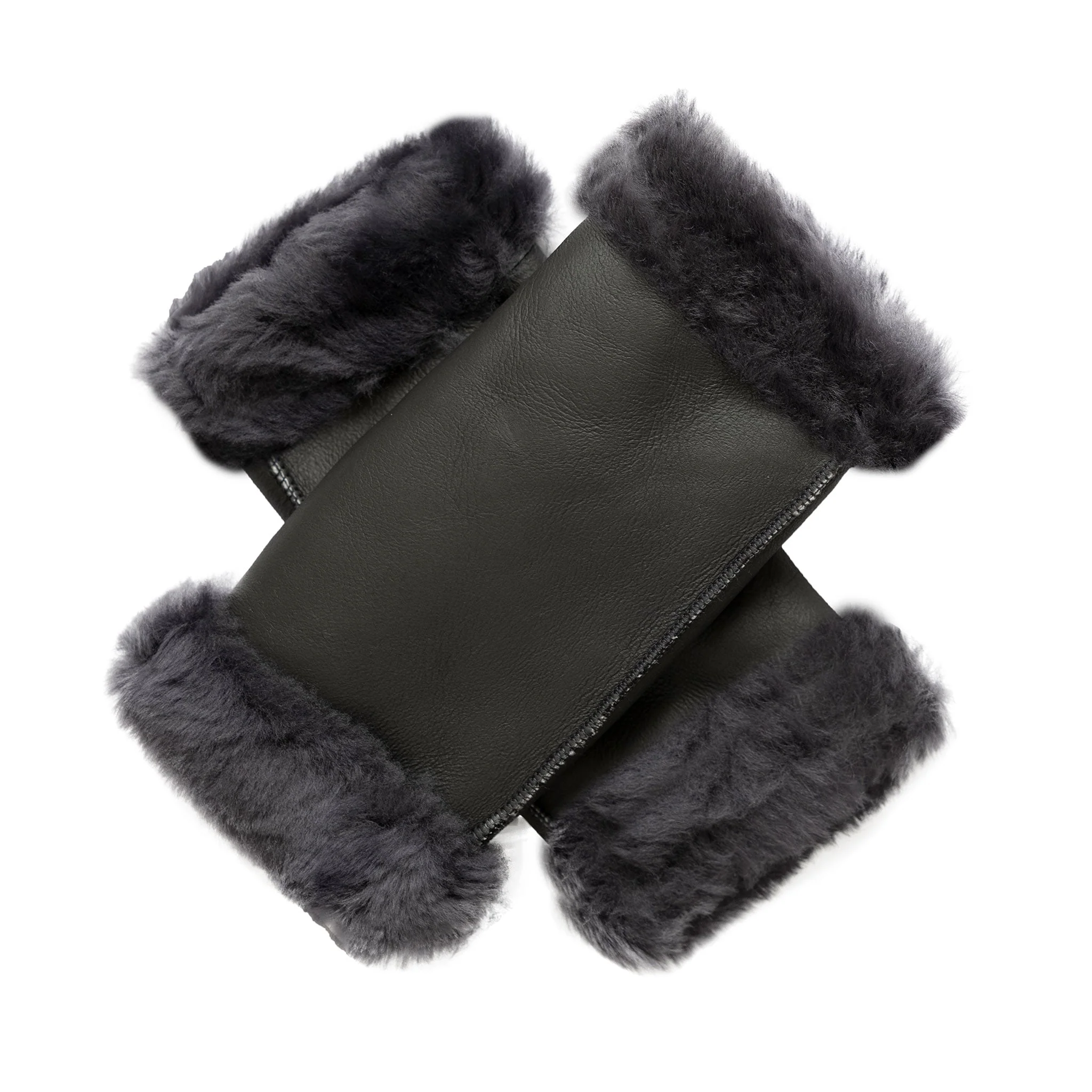 Women's Fingerless Sheepskin Mittens - Image 21