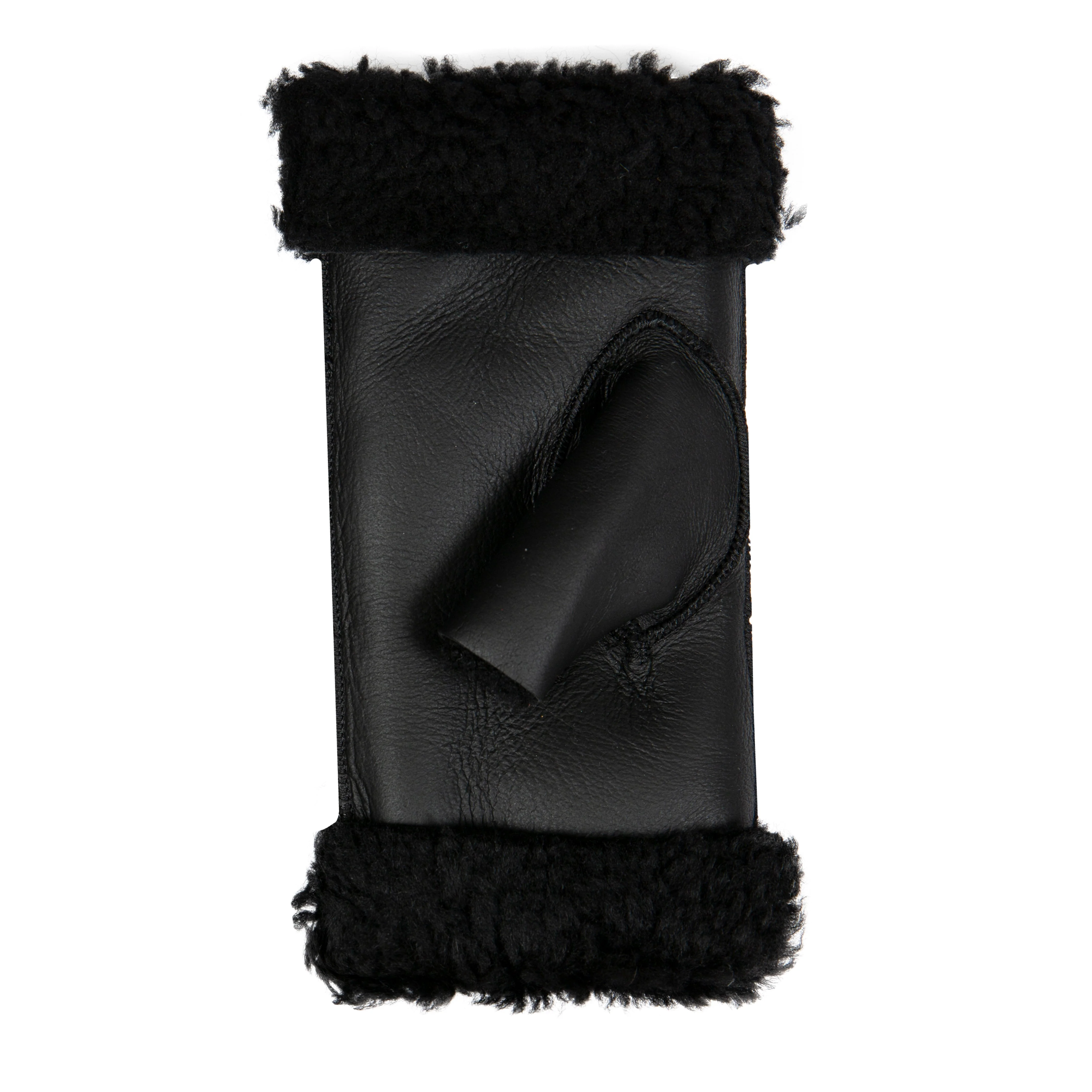 Women's Fingerless Sheepskin Mittens - Image 35