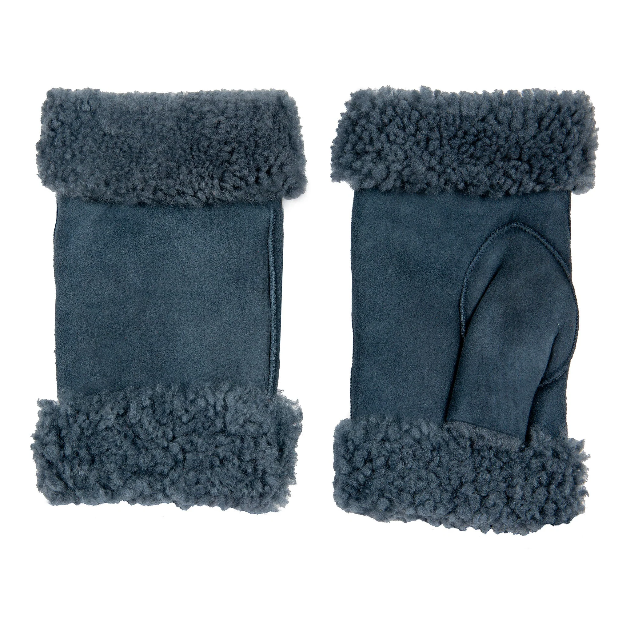 Women's Fingerless Sheepskin Mittens - Image 42