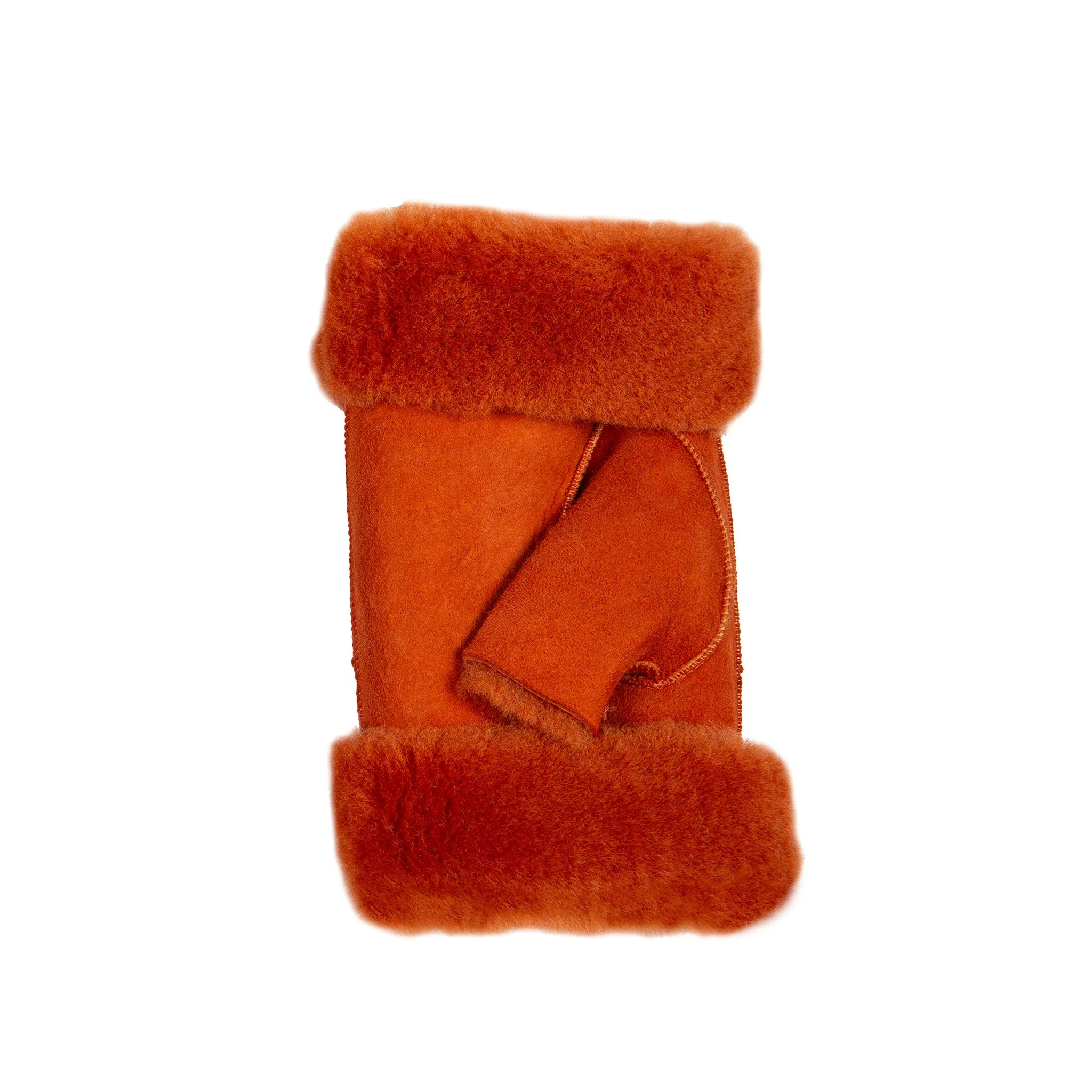 Women's Fingerless Sheepskin Mittens - Image 5