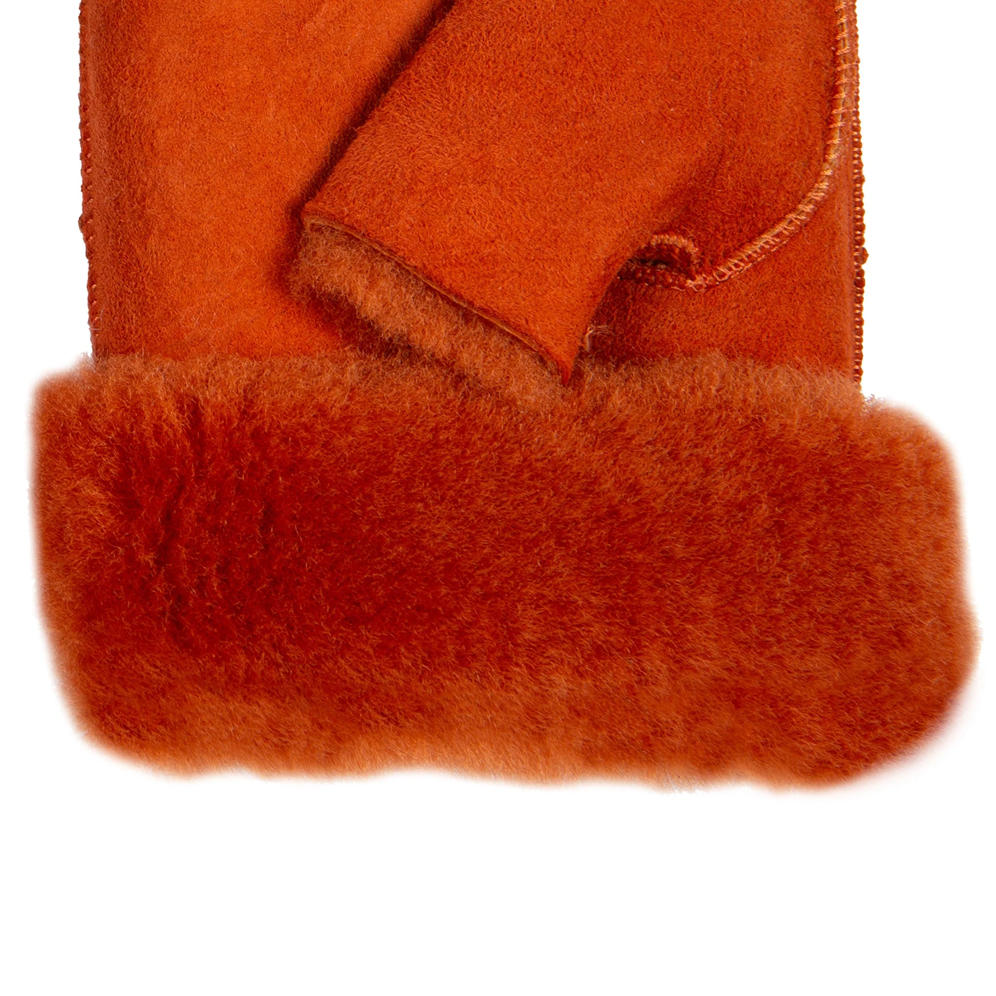 Women's Fingerless Sheepskin Mittens - Image 6