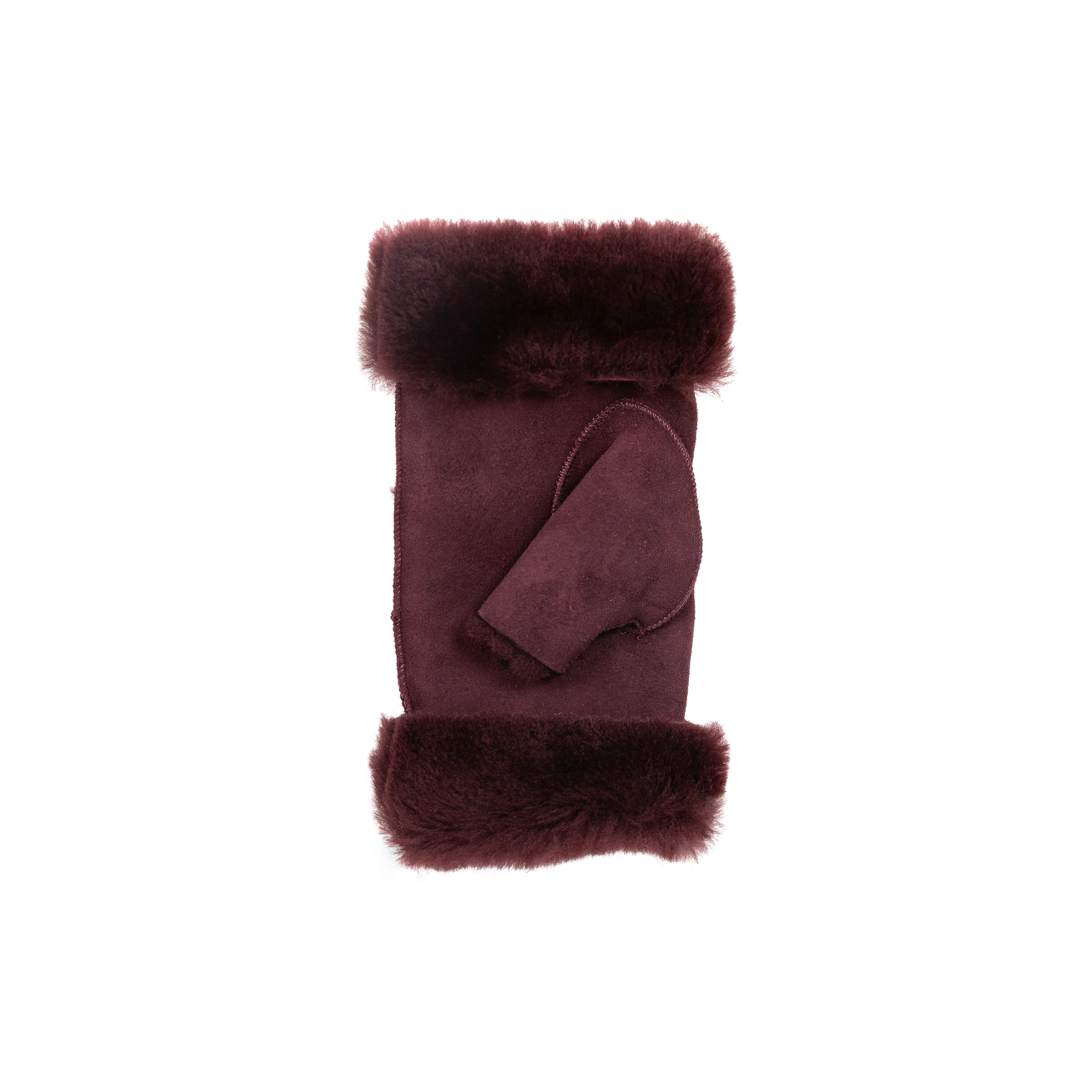 Women's Fingerless Sheepskin Mittens - Image 86