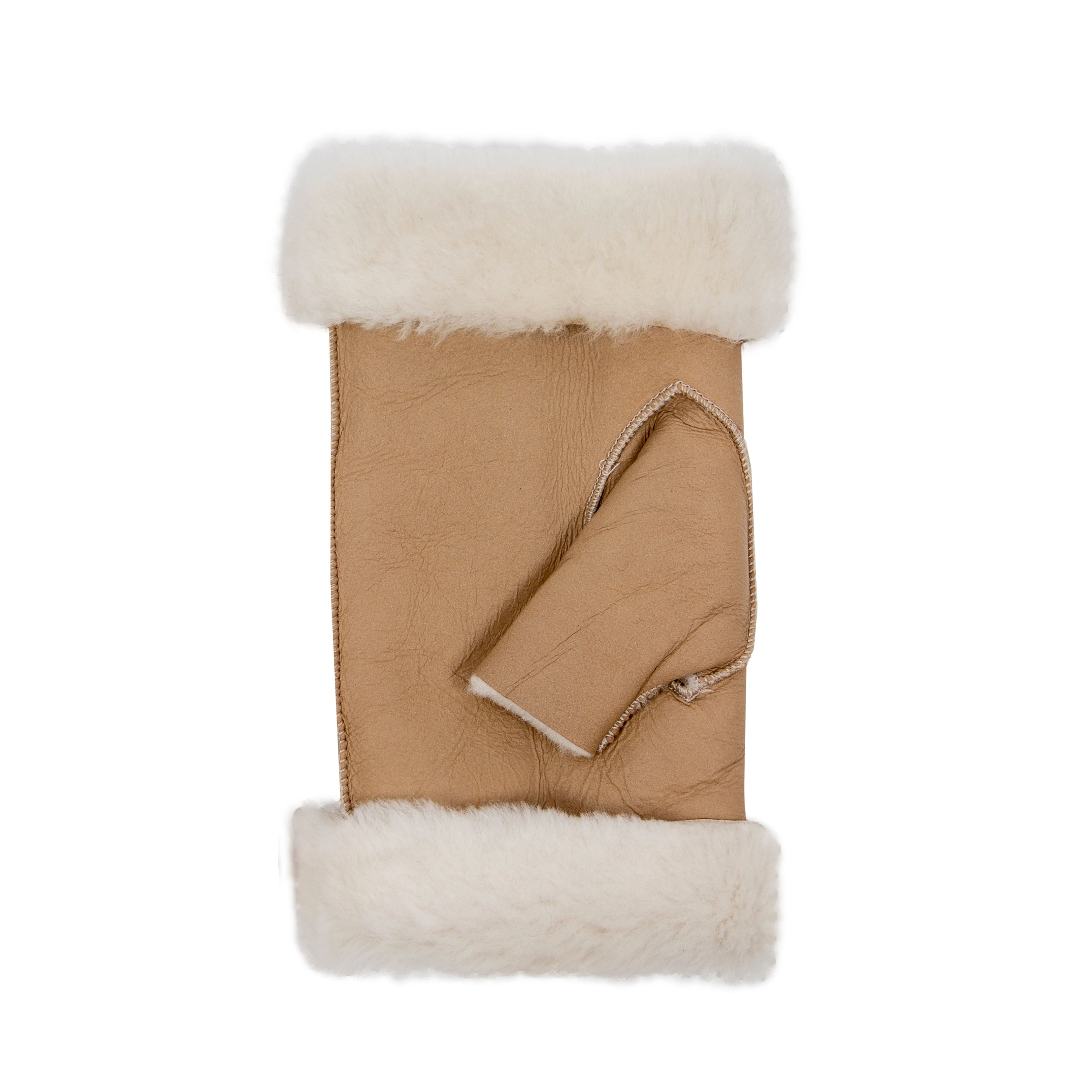 Women's Fingerless Sheepskin Mittens - Image 96