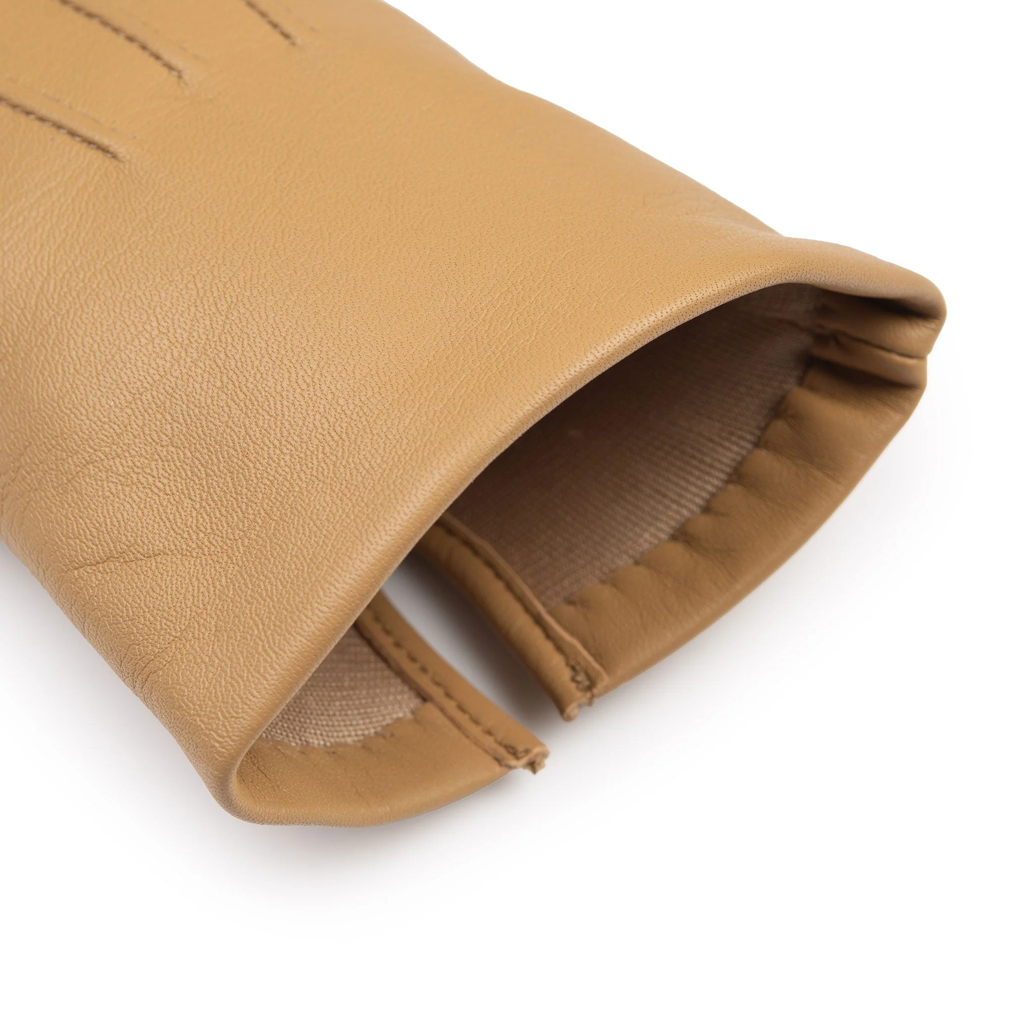 Women's Three-Point Silk-Lined Leather Gloves - Image 24