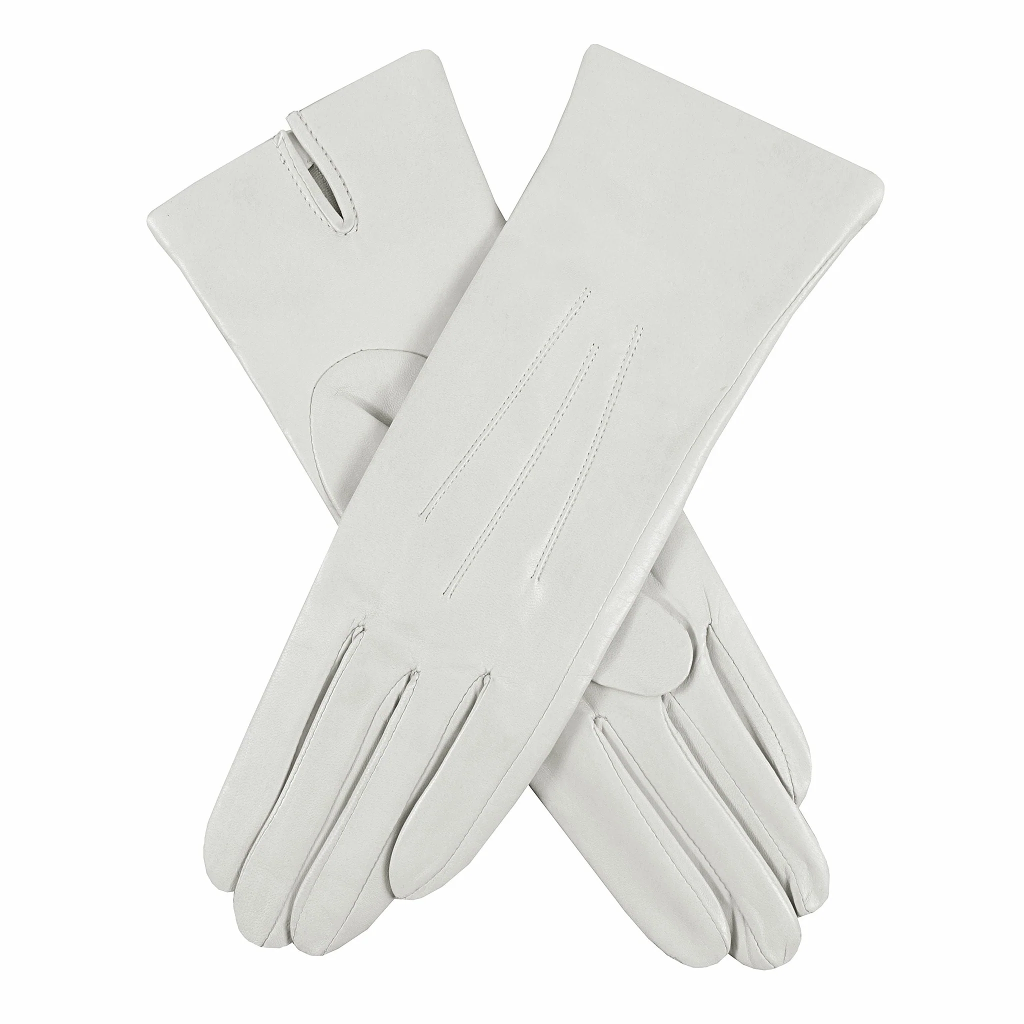 Women's Three-Point Silk-Lined Leather Gloves - Image 5