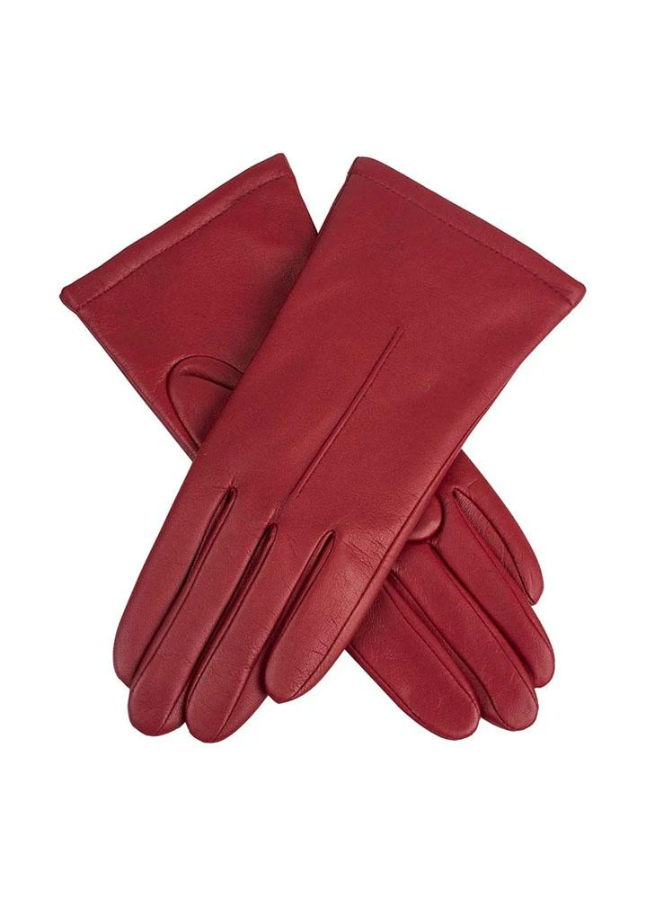 Women's Single-Point Lined Leather Gloves - Image 11