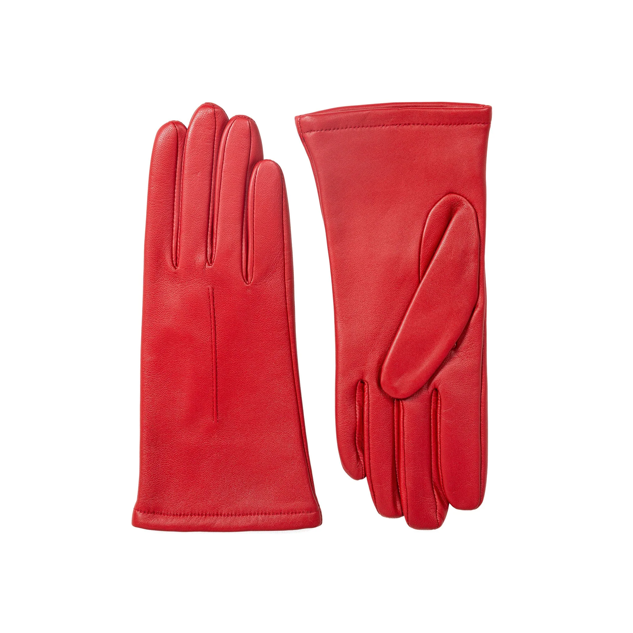 Women's Single-Point Lined Leather Gloves - Image 12