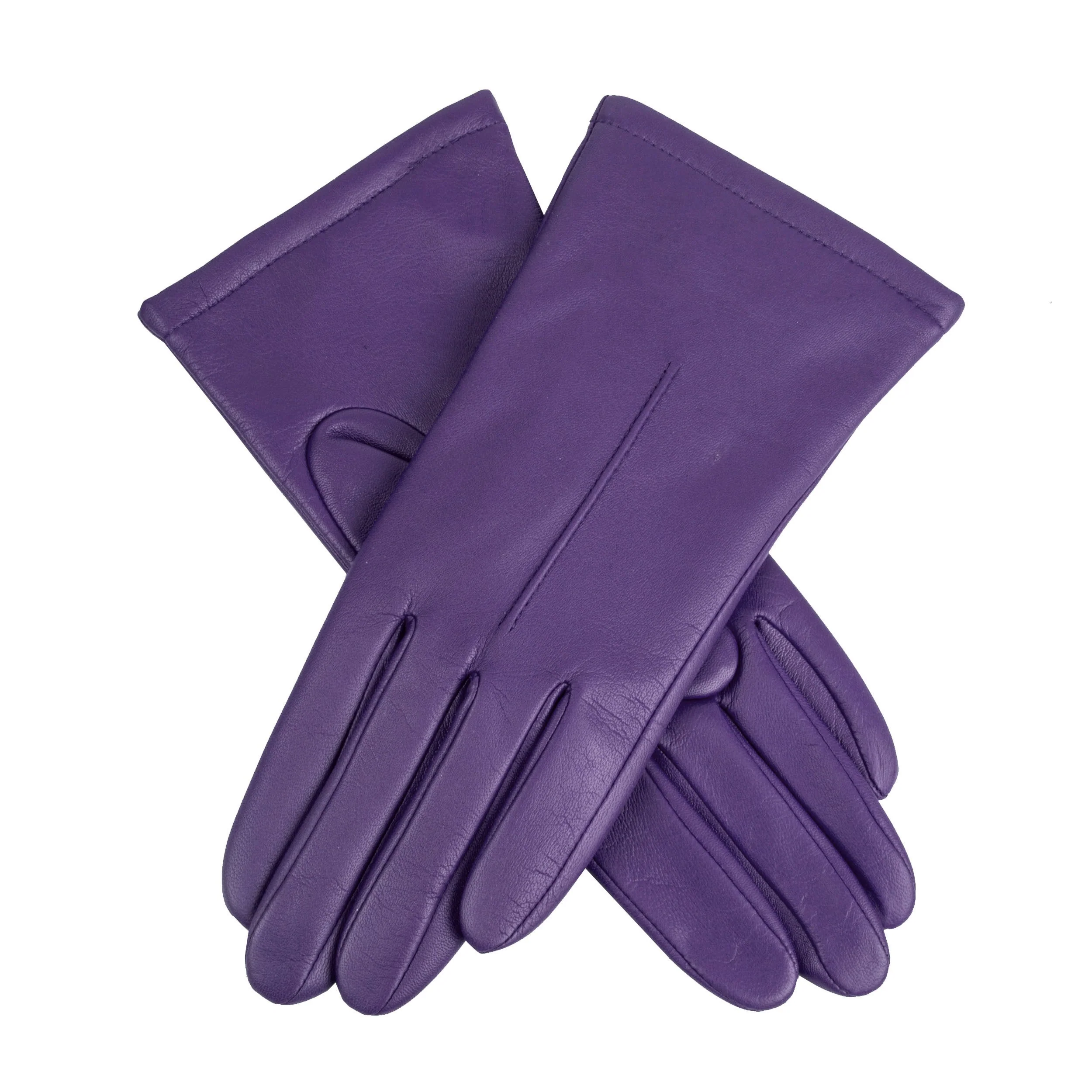 Women's Single-Point Lined Leather Gloves - Image 30