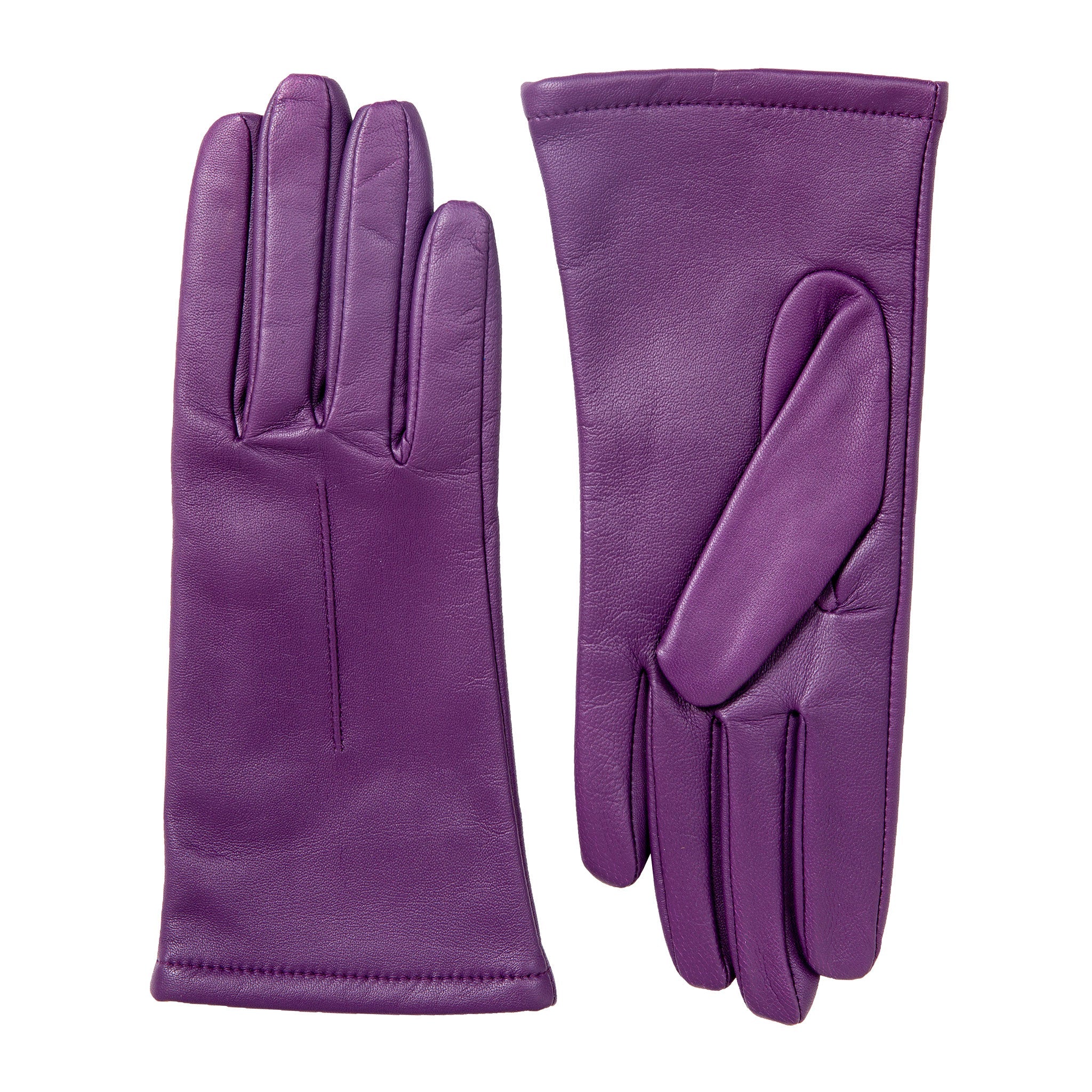 Women's Single-Point Lined Leather Gloves - Image 31