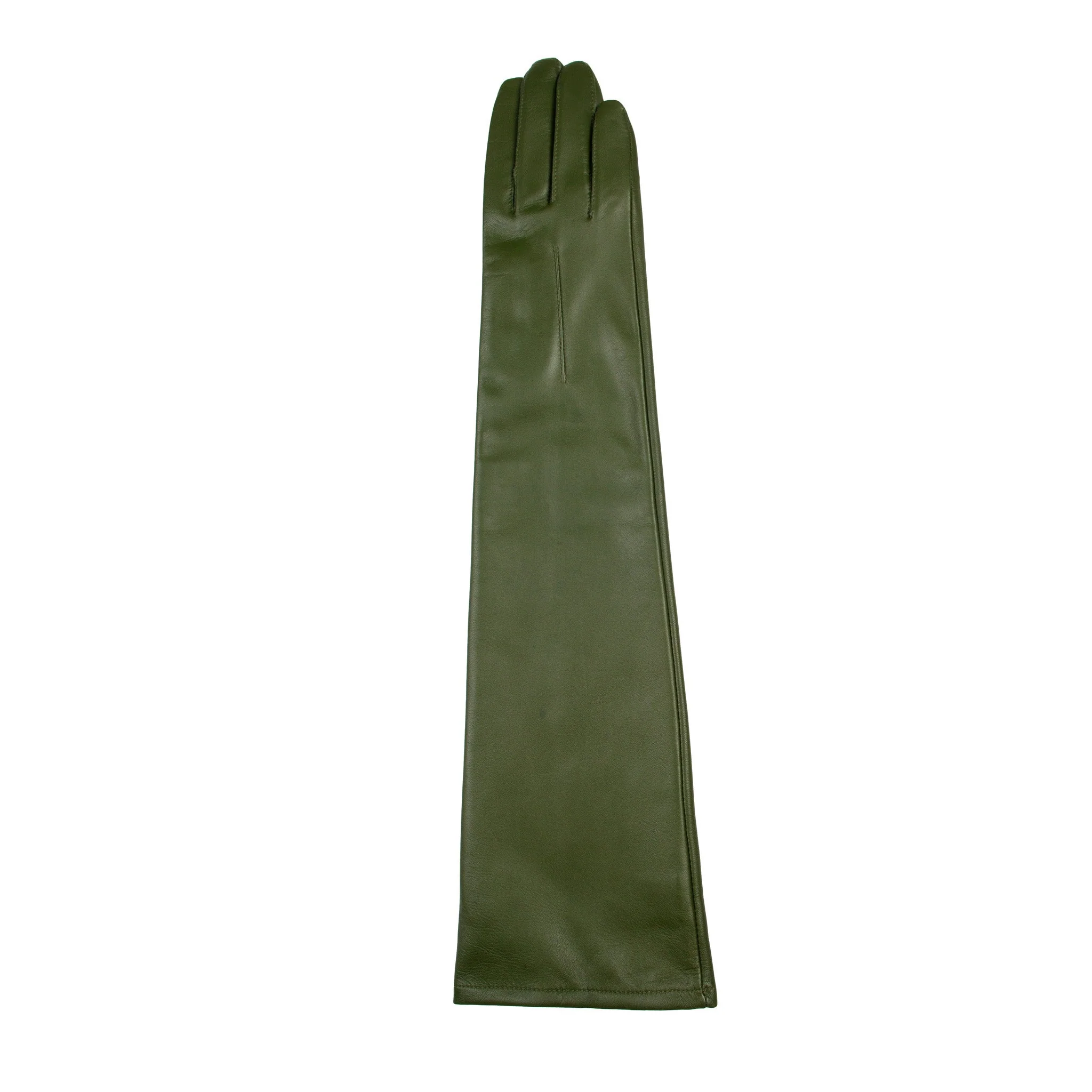 Women's Single-Point Long Above-Elbow Lined Leather Gloves - Image 103